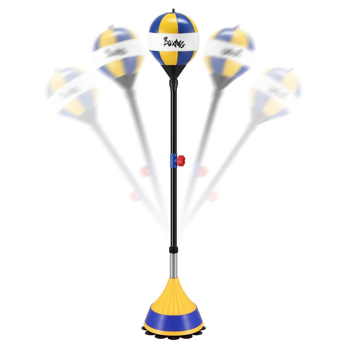 4 AUSWAY Punching Bag Reflex Speed Ball Height Adjustable Stand Boxing Gloves, 4 of 4