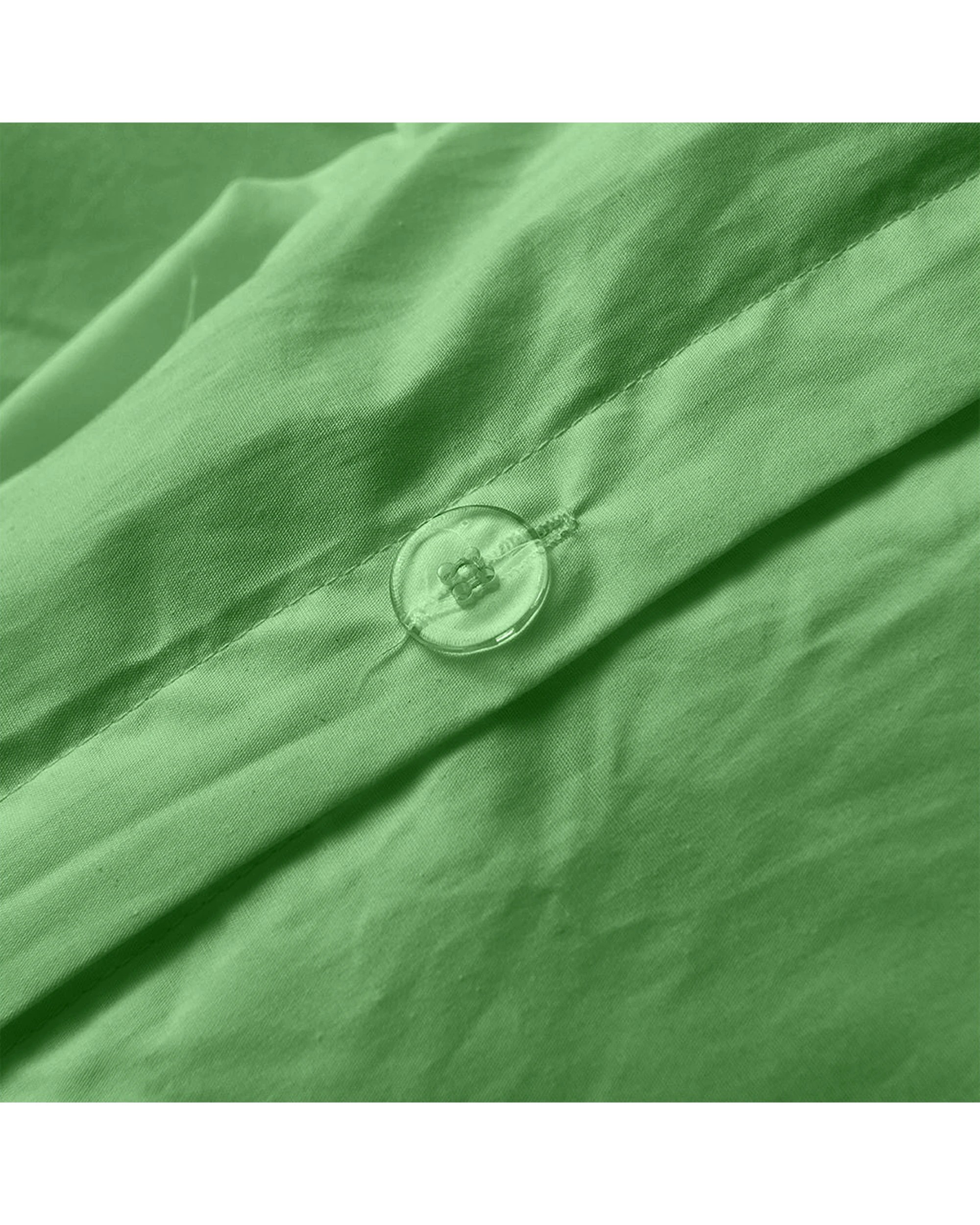 7 Cotton More 100% Cotton Diamond Pinch Pleated Pintuck Doona Quilt Cover Double - Green, 7 of 7