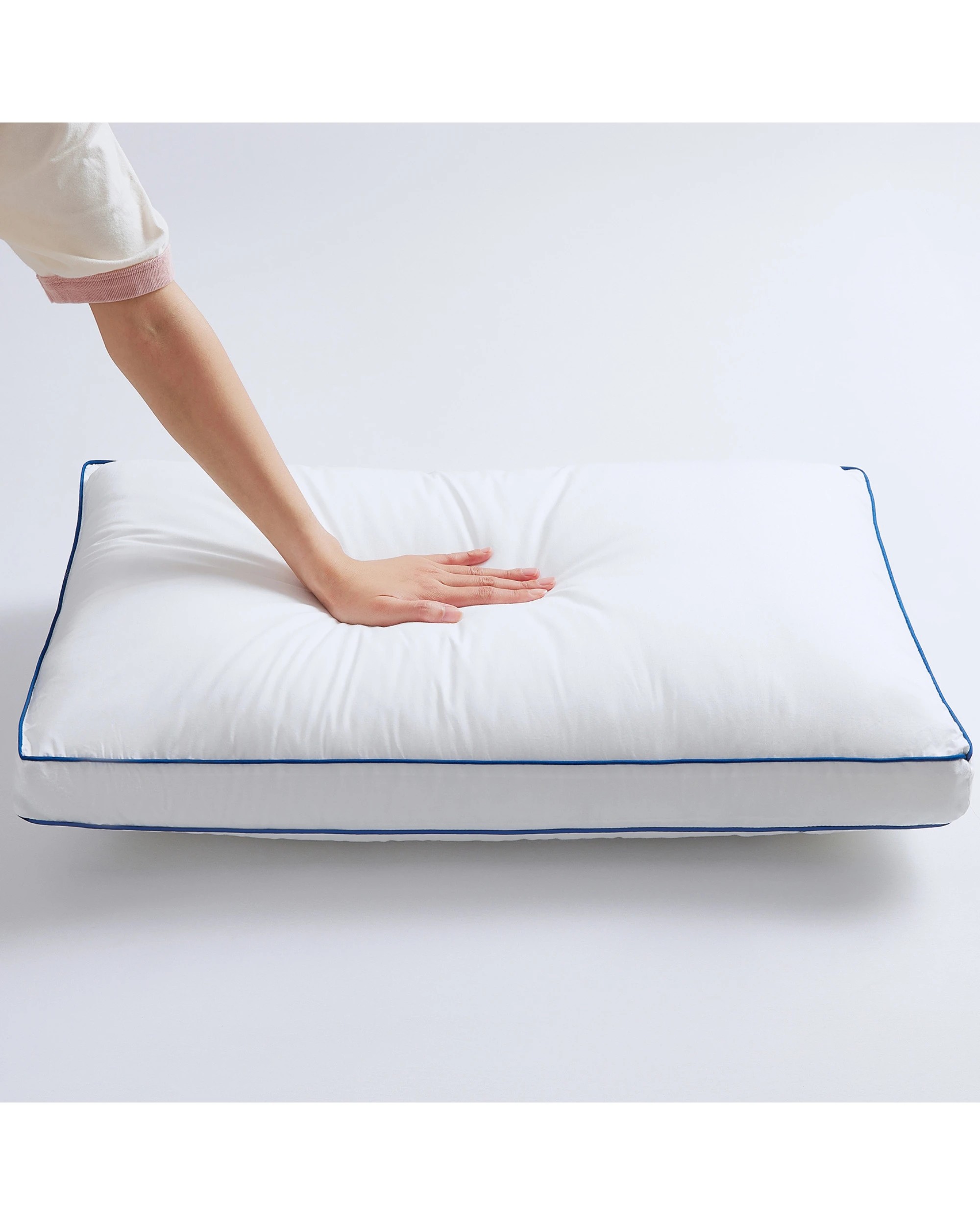 8 Dreamaker Sleep Form High & Firm Profile Standard Pillow Twin Pack 43x68cm with 5cm Gusset - White, 8 of 9