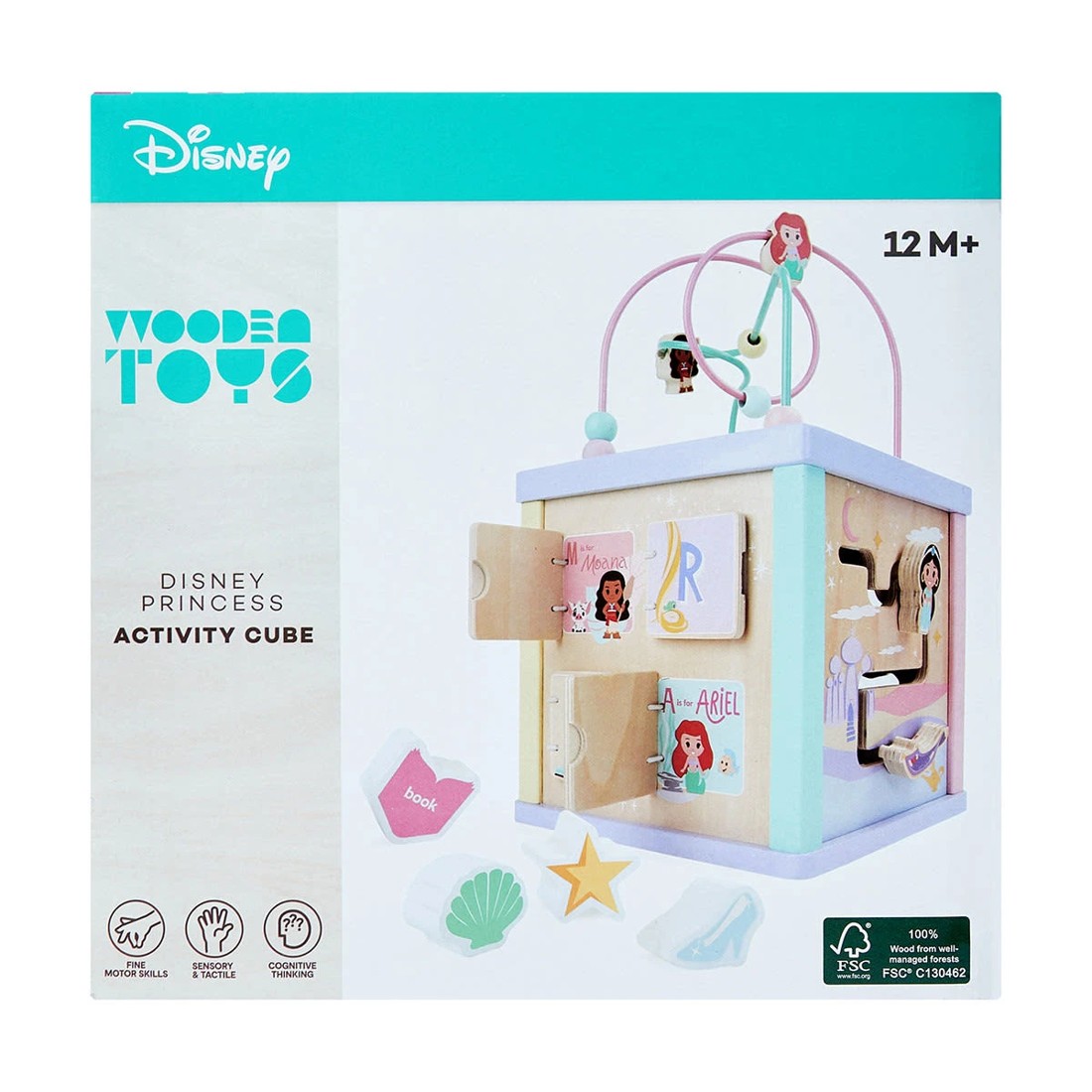 1 Disney Wooden Toys Princess Activity Cube, 1 of 10