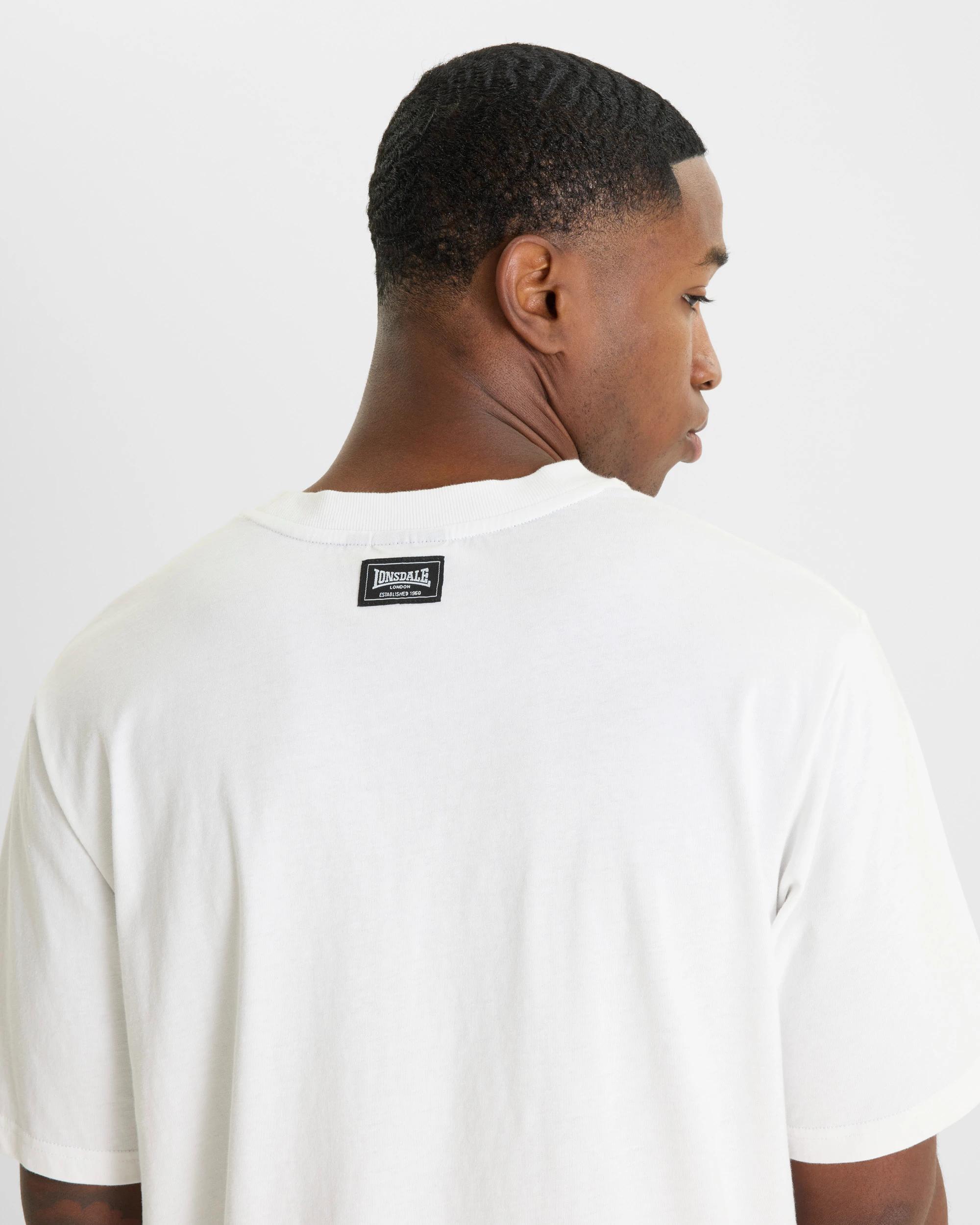 4 Lonsdale London Logo Short Sleeve T-Shirt WHITE, 4 of 6