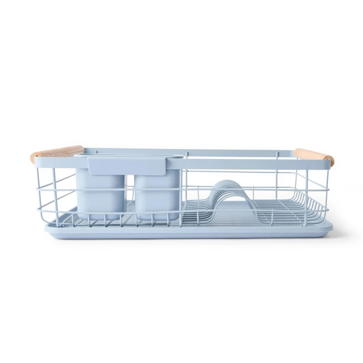 6 Blue Wooden Handle Dish Rack, 6 of 10