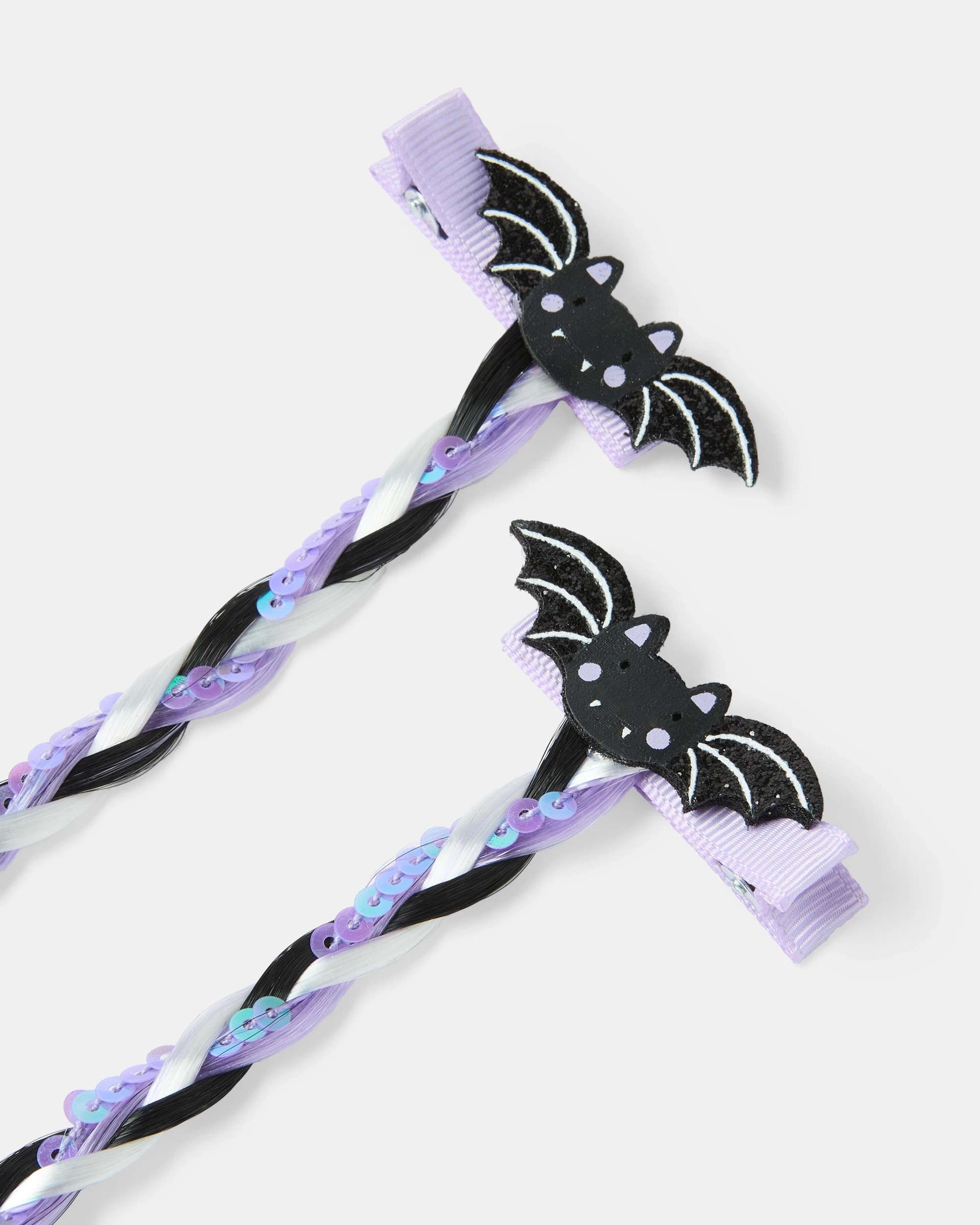 2 2 Pack Halloween Hair Extension Clips - Bat, 2 of 3