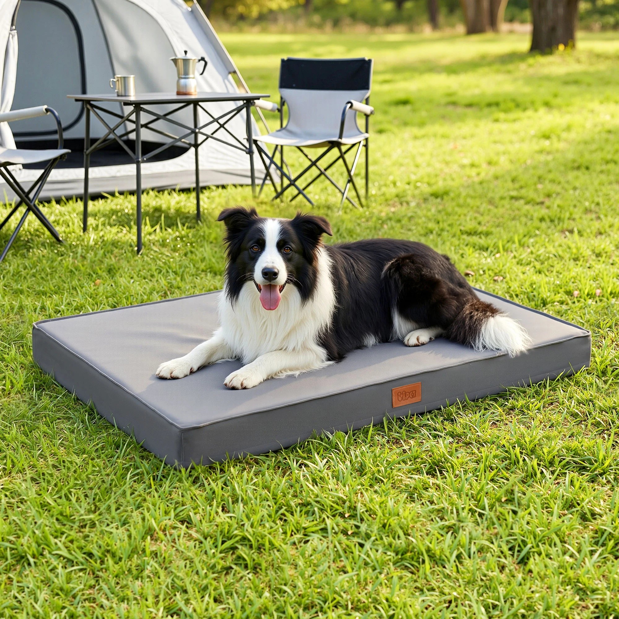 2 i.Pet Dog Bed Large Water-resistant Egg Crate Foam Orthopedic Pet Mat - Grey, 2 of 9