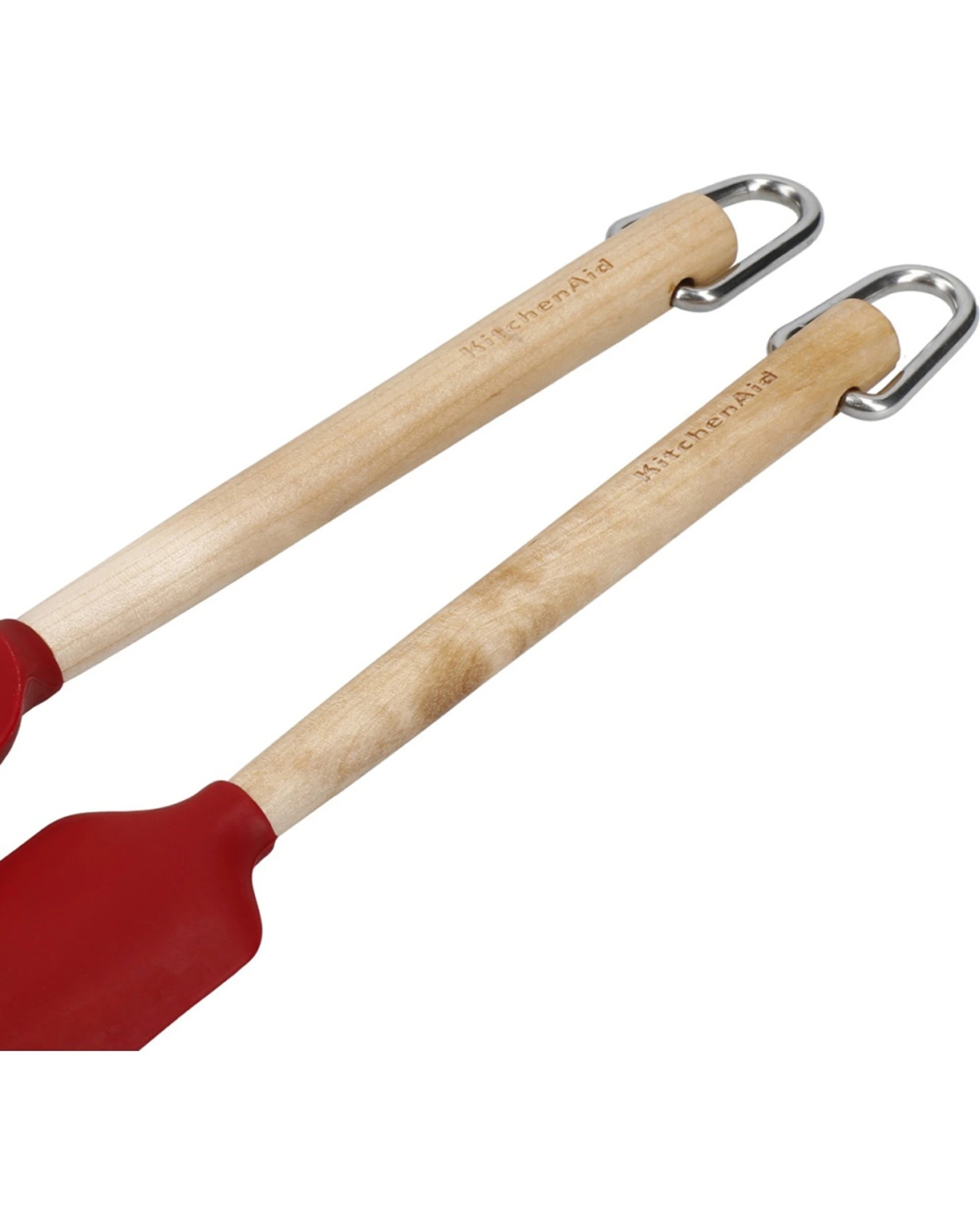 4 KitchenAid 2pc Mini Birchwood Kitchen Spatula Tool Set - Red, 4 of 6