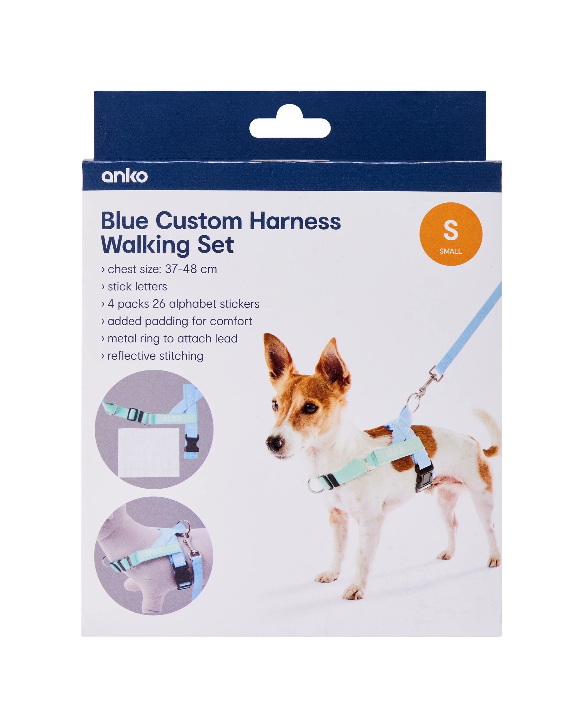 9 Blue Custom Harness Walking Set - Small, 9 of 10