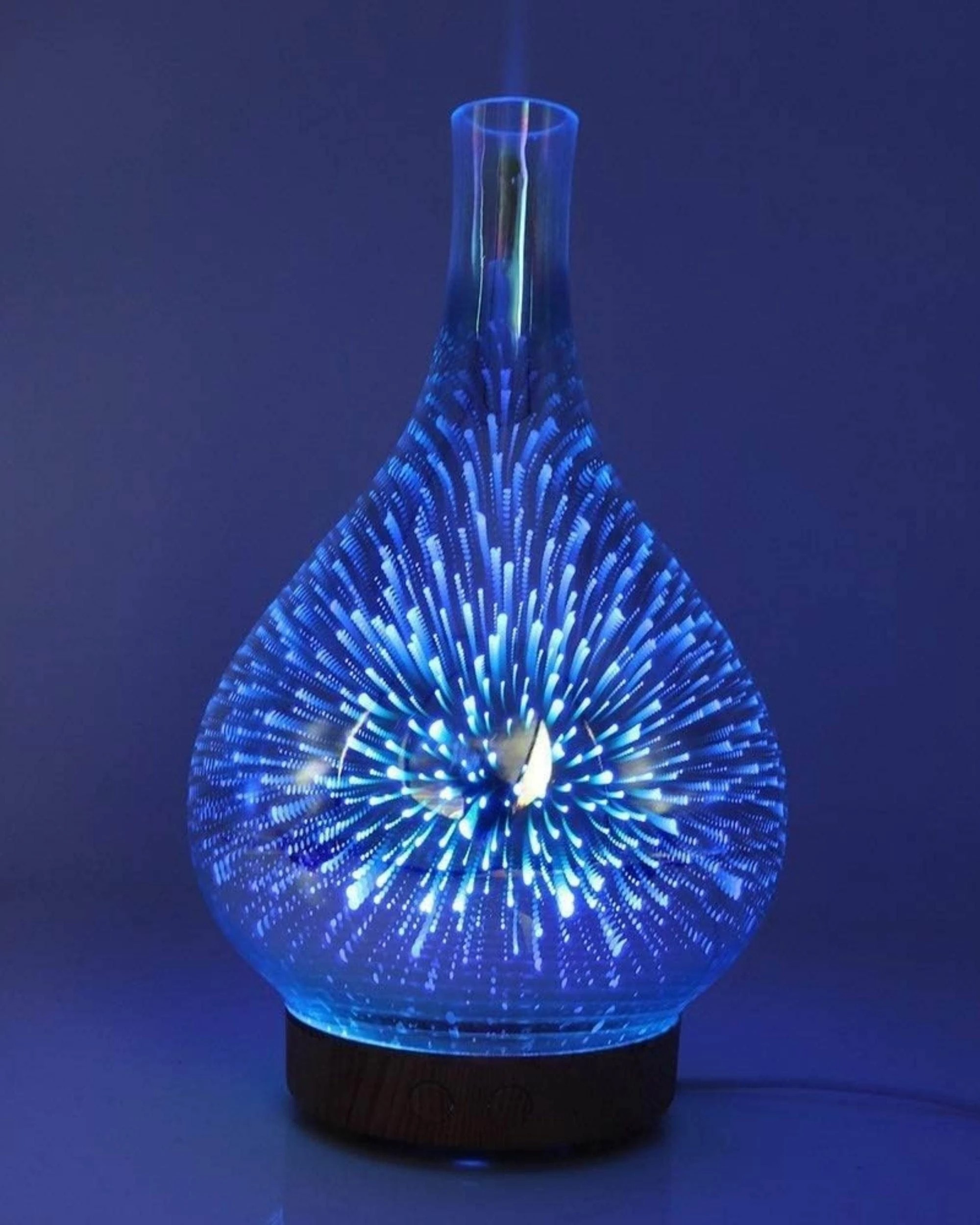 2 Orku Essential Oil Aroma Diffuser - Mirror 3D Fireworks Light USB Remote, 2 of 4