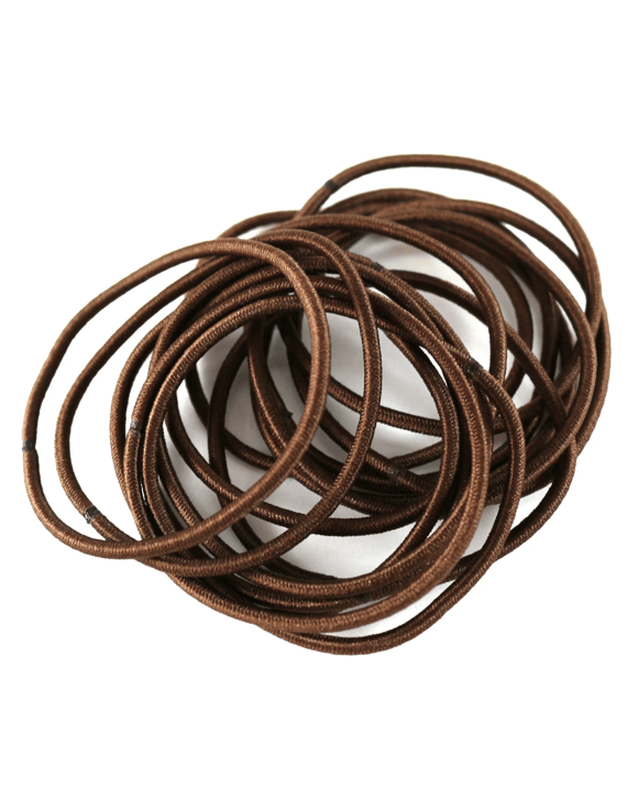 16 Pack Brown Snagless Elastics