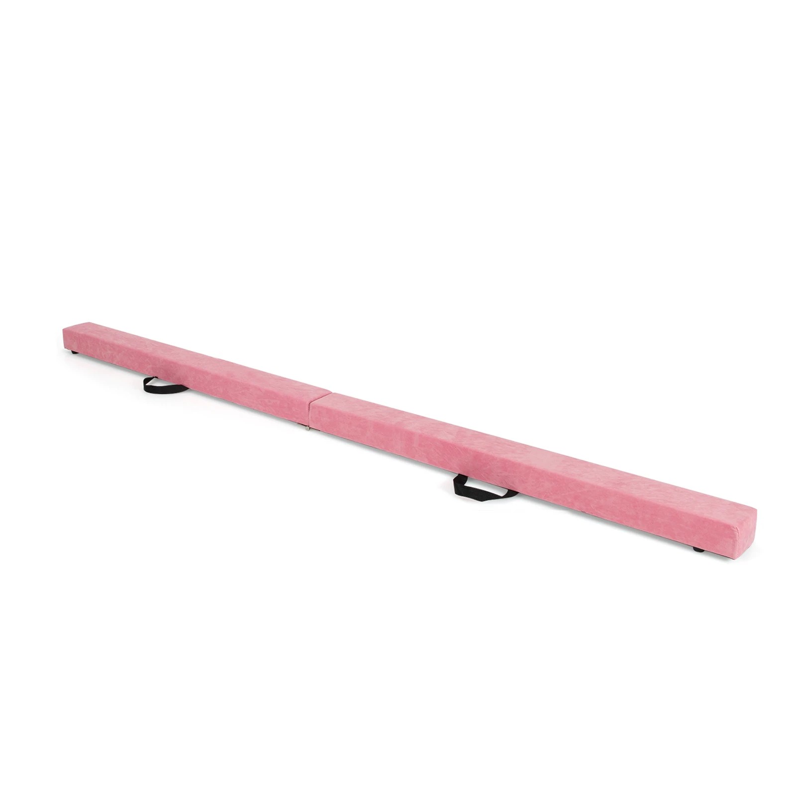 1 Costway 7FT Gymnastic Beam Floor Balance Beam w/Handles/Wood Base/Anti-slip Bottom - Pink, 1 of 1