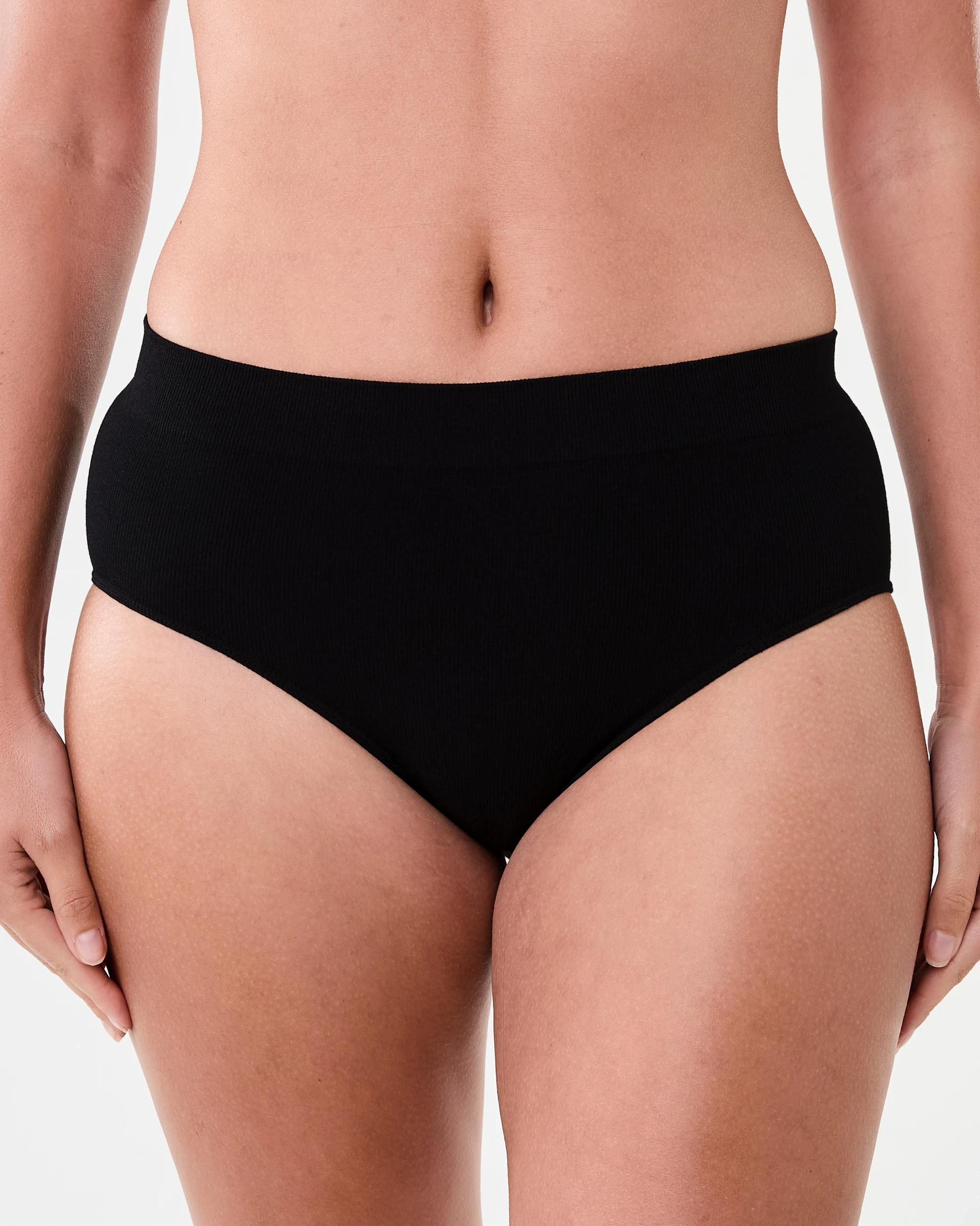 4 3 Pack Bamboo Seamfree Rib Full Briefs Som Bk Ig, 4 of 8