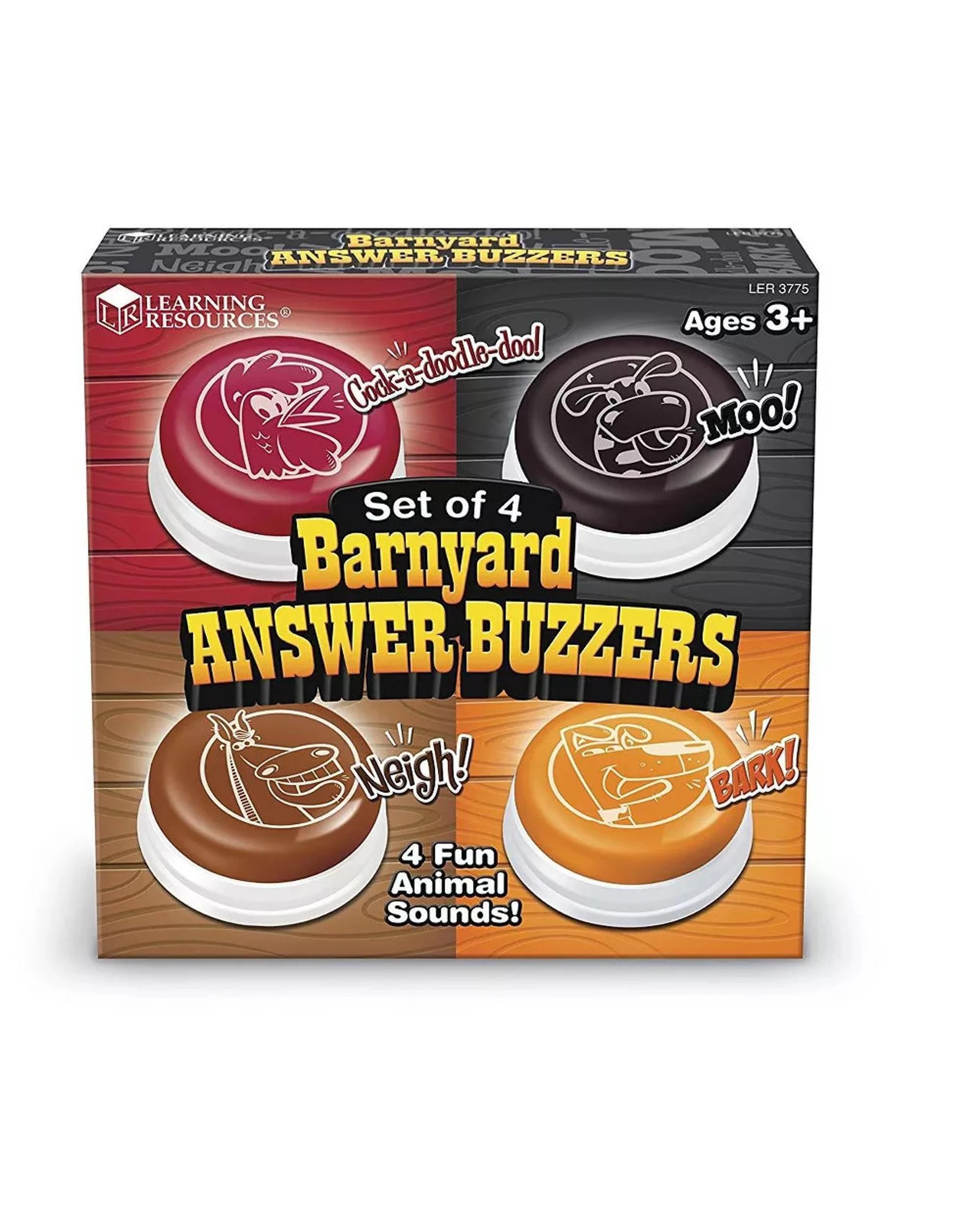 1 Learning Resources Barnyard Answer Buzzers Set Of 4, 1 of 5
