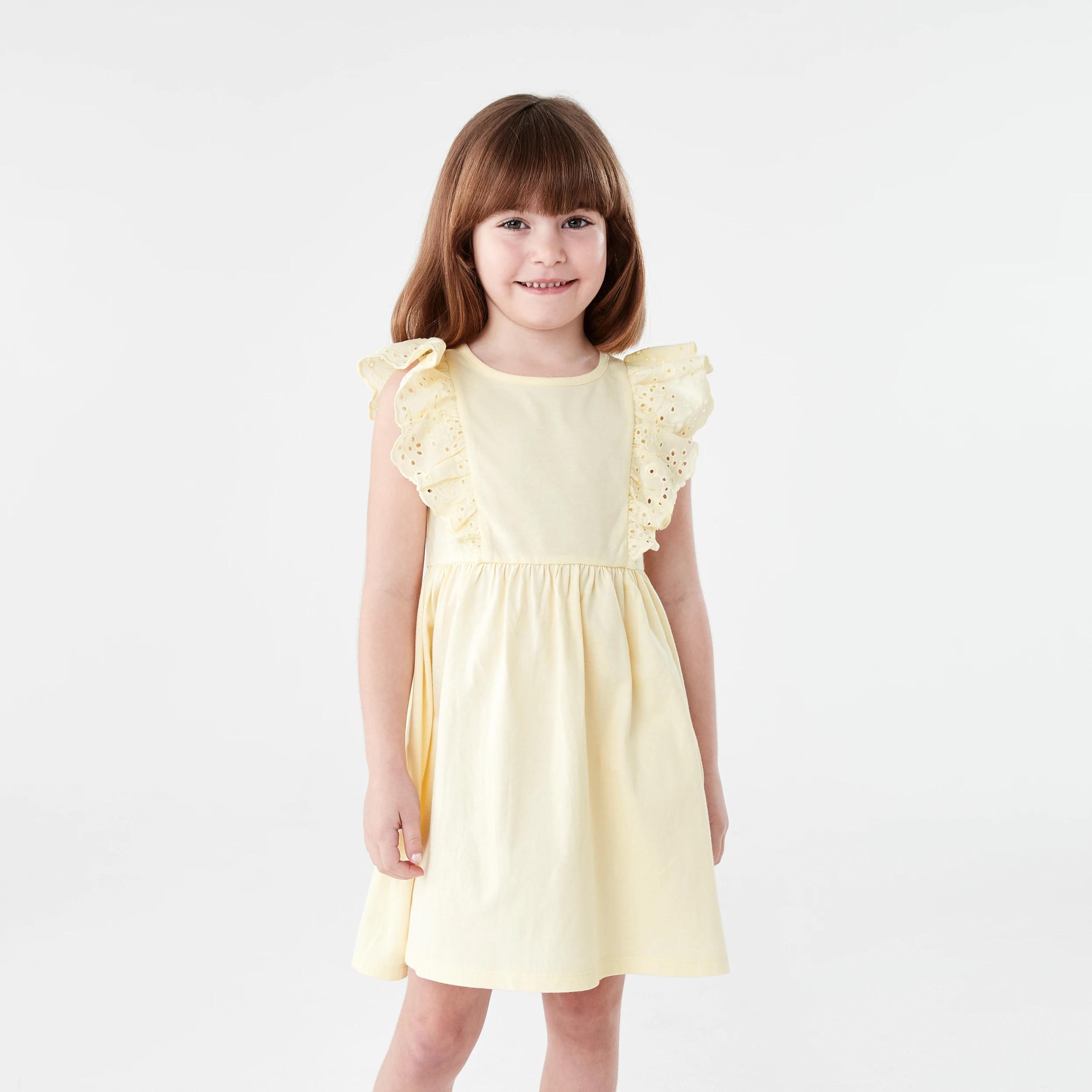 1 Frill Sleeve Dress SORBET YELLOW, 1 of 7
