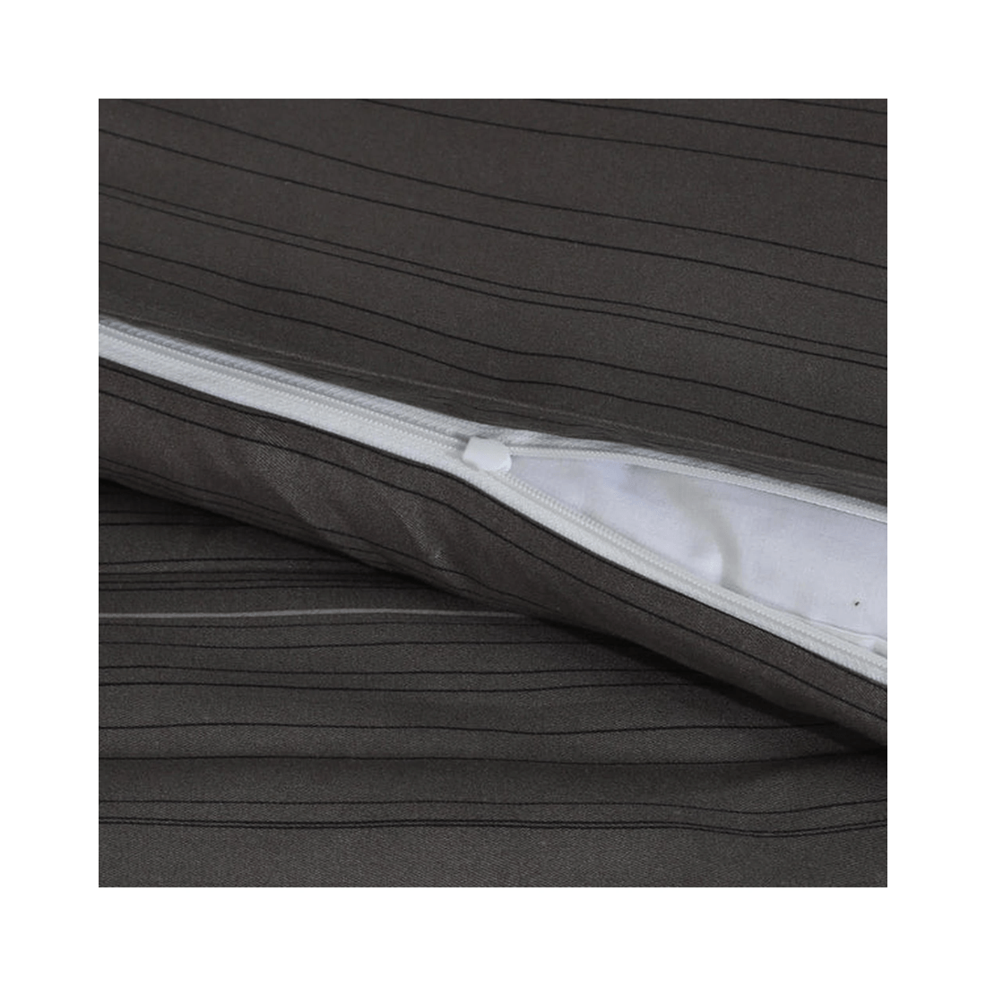 3 Amsons Striped Quilt Cover Set - Single, Blue, Double-Brushed Microfiber (Includes 1 Pillowcase)
 - Single Bed
 - blue, 3 of 6