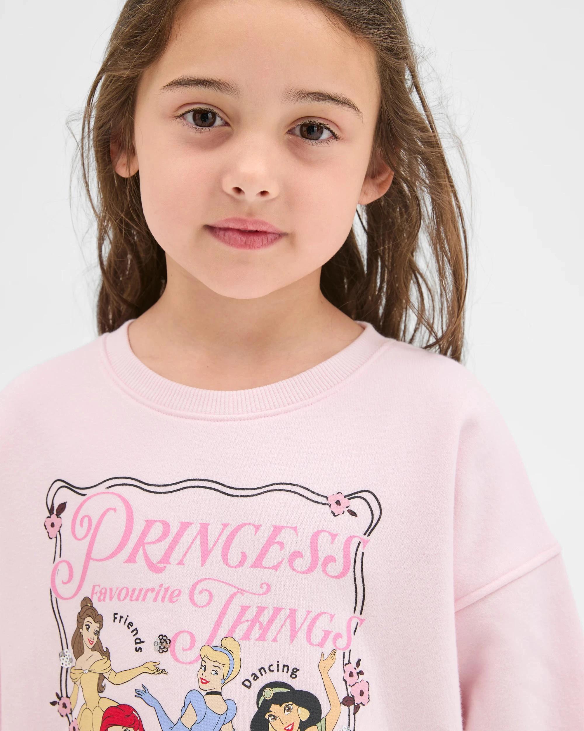 4 Disney Princess Australian Cotton Blend Jumper and Flare Pants Set PINK, 4 of 6