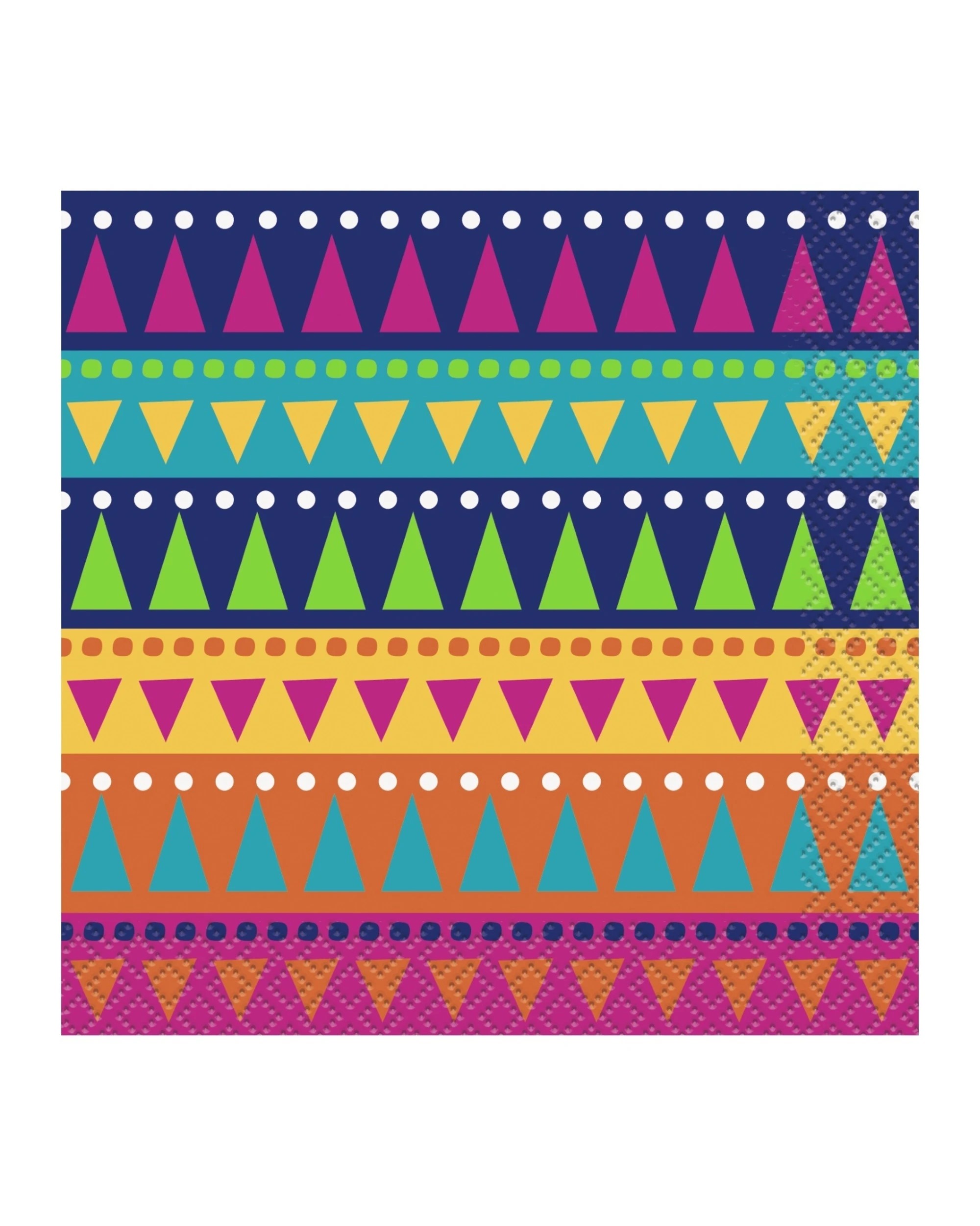 1 Unique Boho Fiesta Small Napkins Serviettes Pack of 24 - Multi, 1 of 1