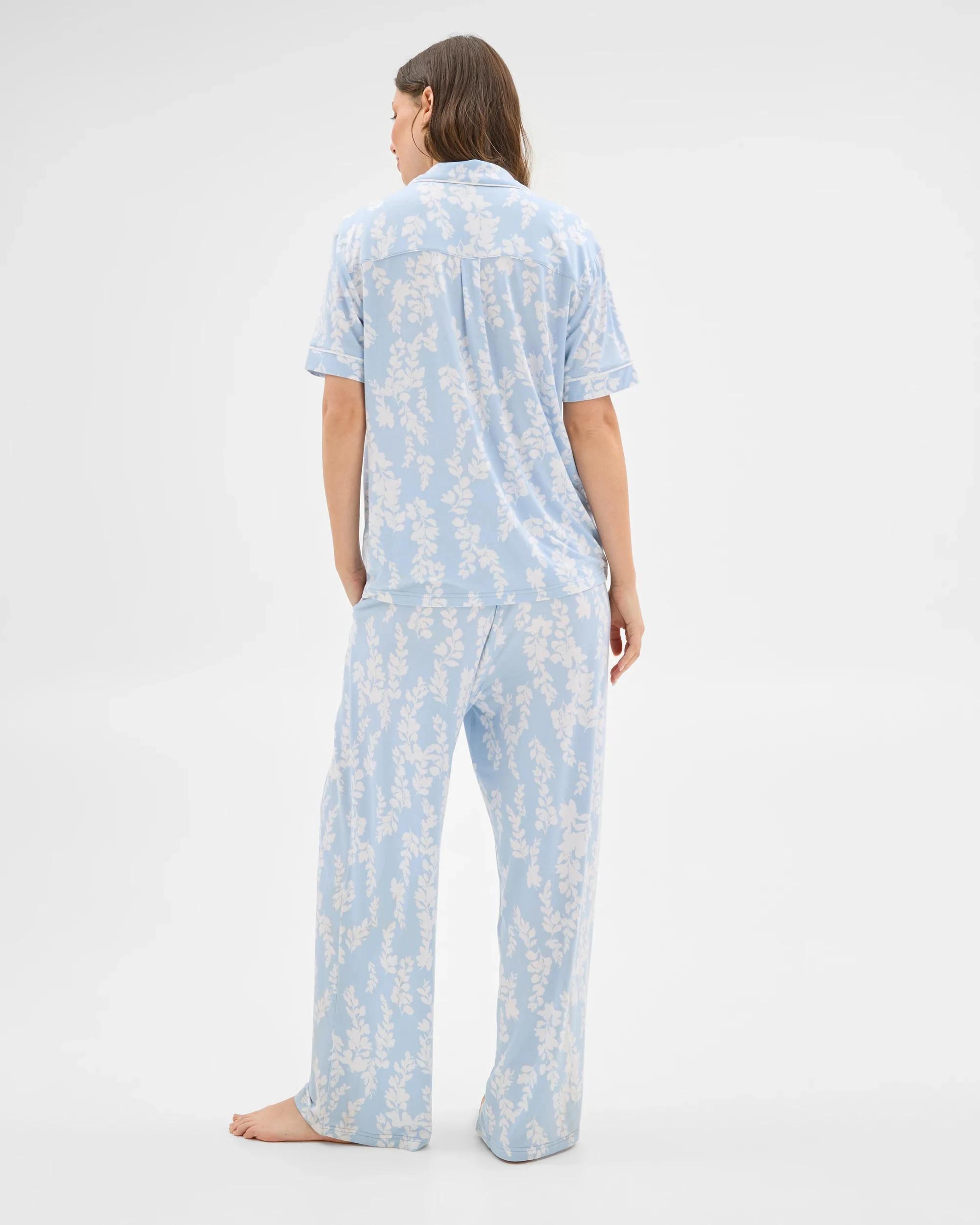 5 Target Womens Soft Comfort Bamboo Full Length Pyjama Set BLUE WISTERIA, 5 of 5