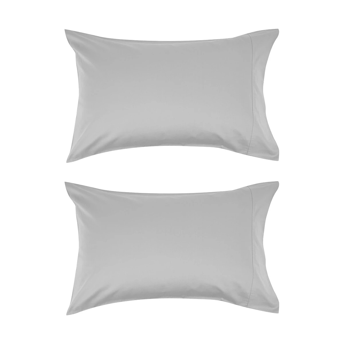 1 2 Pack 500 Thread Count Australian Grown Cotton Standard Pillowcases - Silver, 1 of 5
