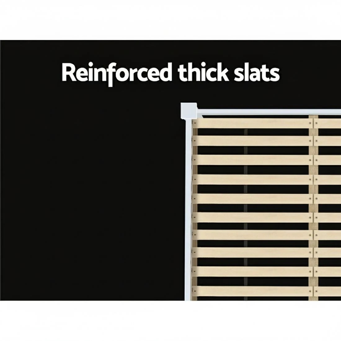 5 Artiss Bed Frame Queen Size Wooden  JADE - White, 5 of 8