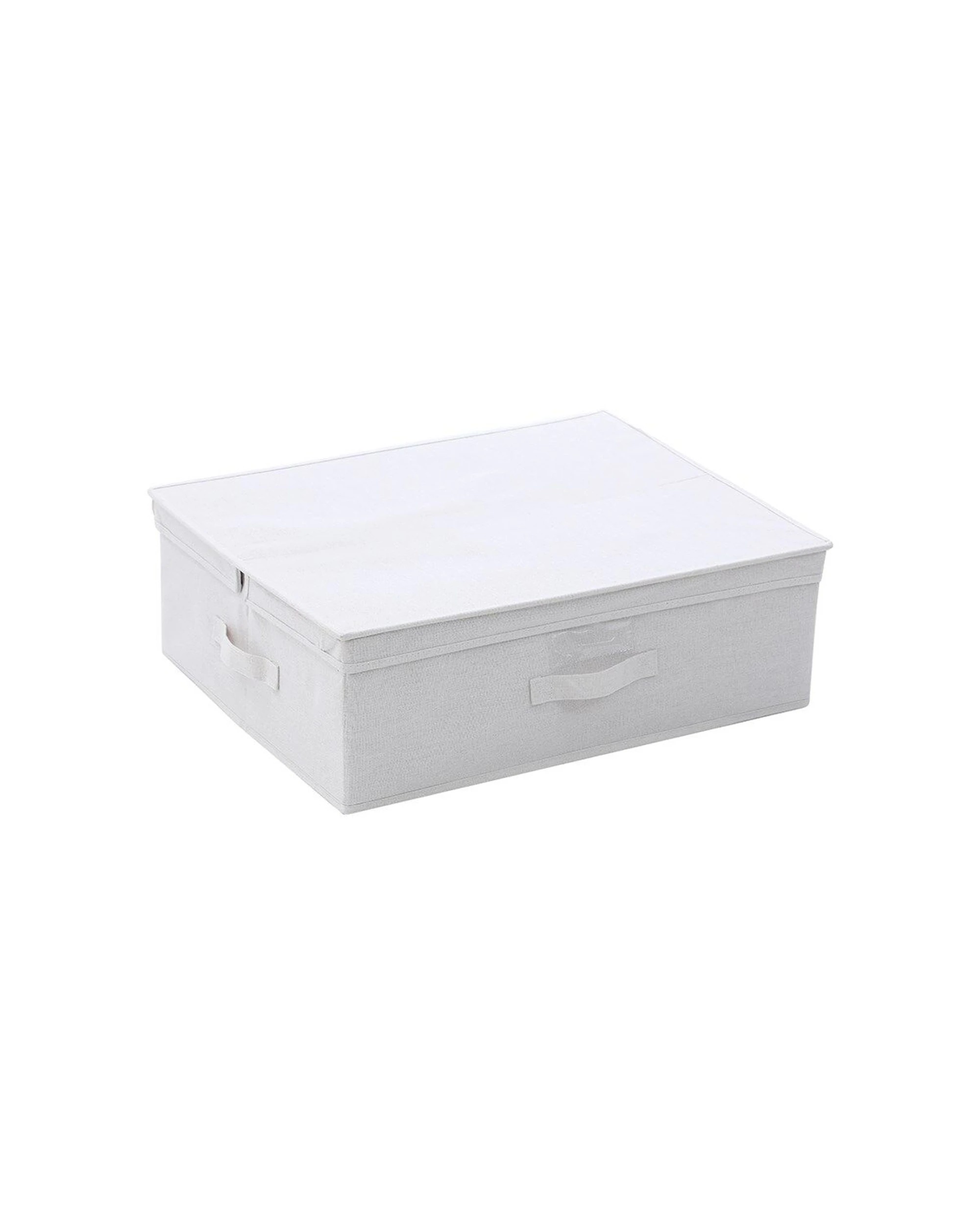 1 Boxsweden Kloset Linen Storage Underbed Box With Lid Foldable 55x44x18cm
 - white, 1 of 5