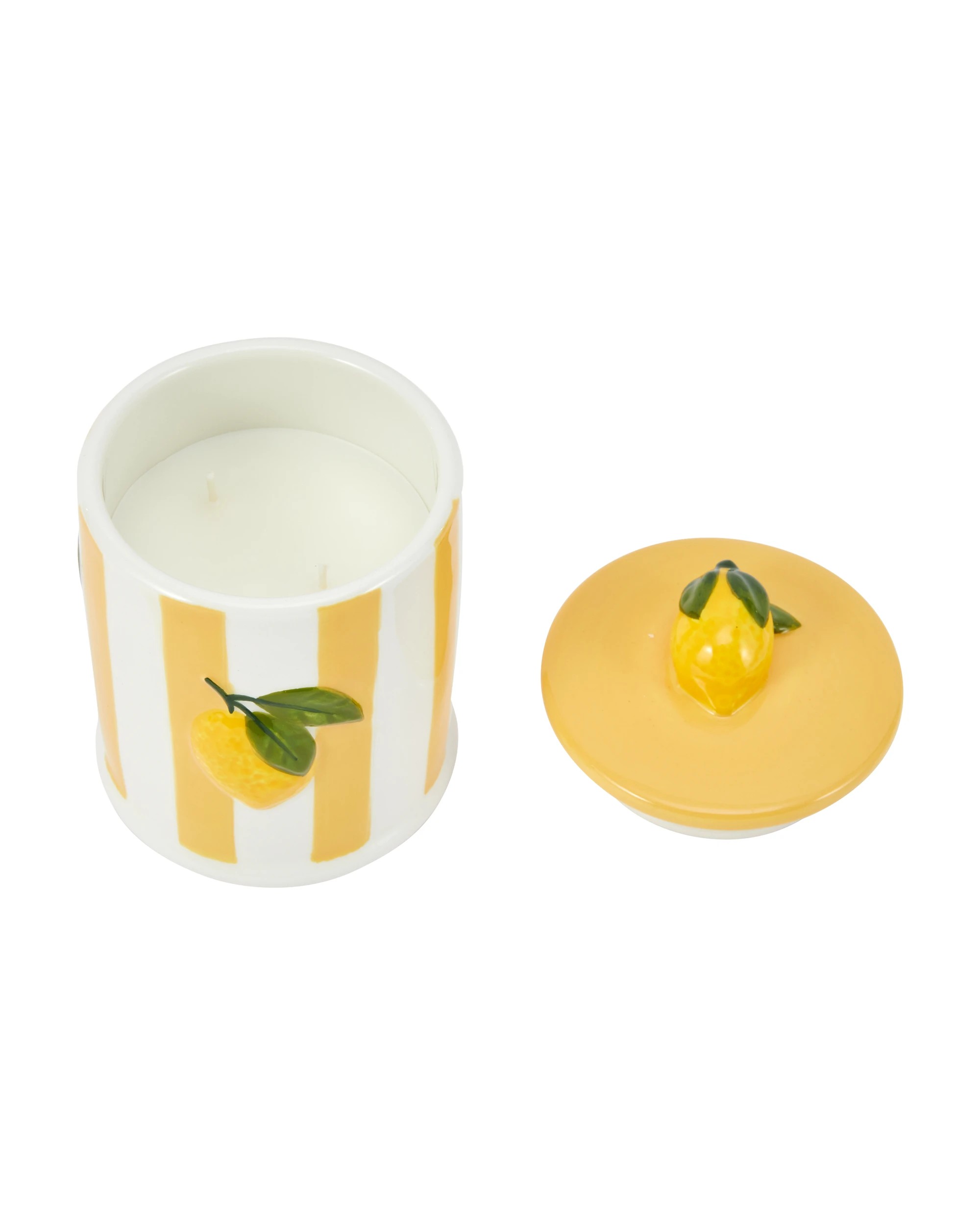 5 Mediterranean Limone Stripe Candle, 5 of 6