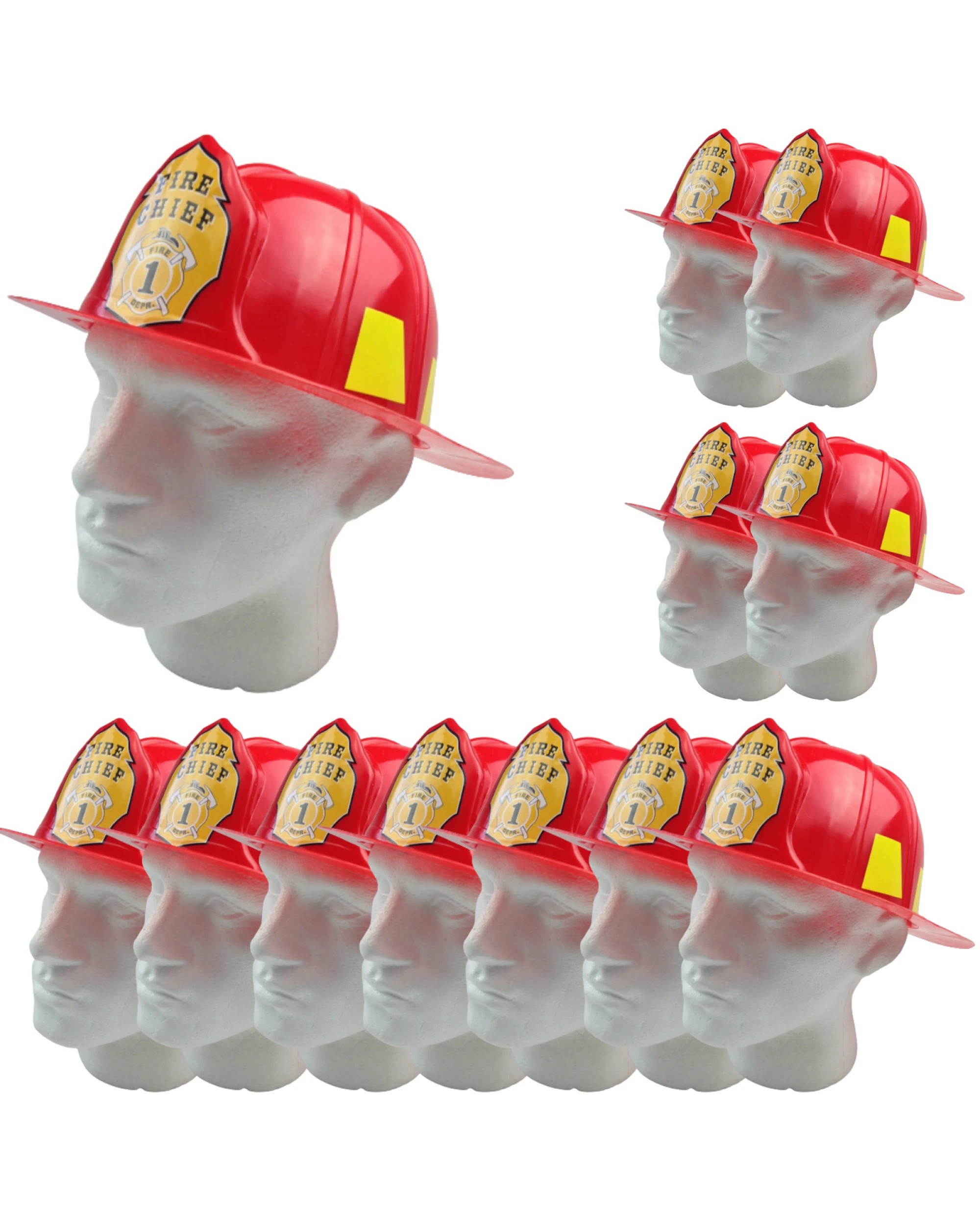1 BR Costumes Fireman Hat Costume Accessory for Dress-Up and Parties (12-Pack), 1 of 4
