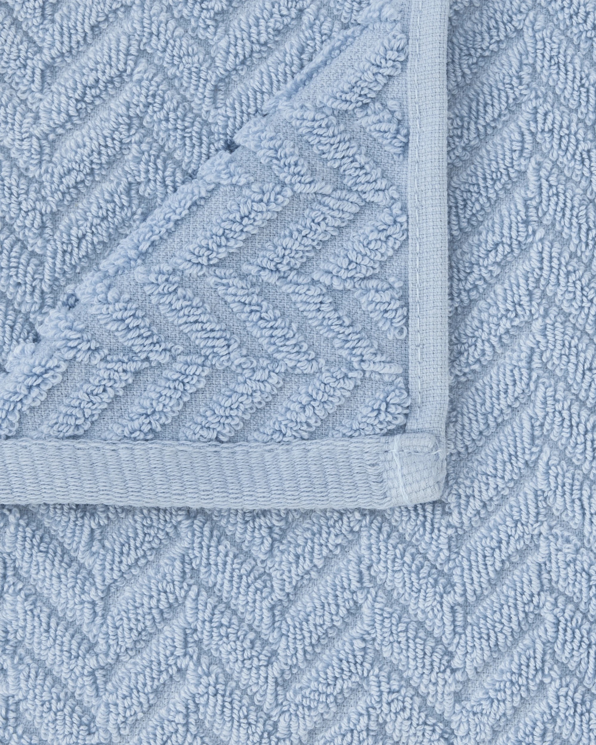2 Chevron Cotton Hand Towel - Blue, 2 of 6