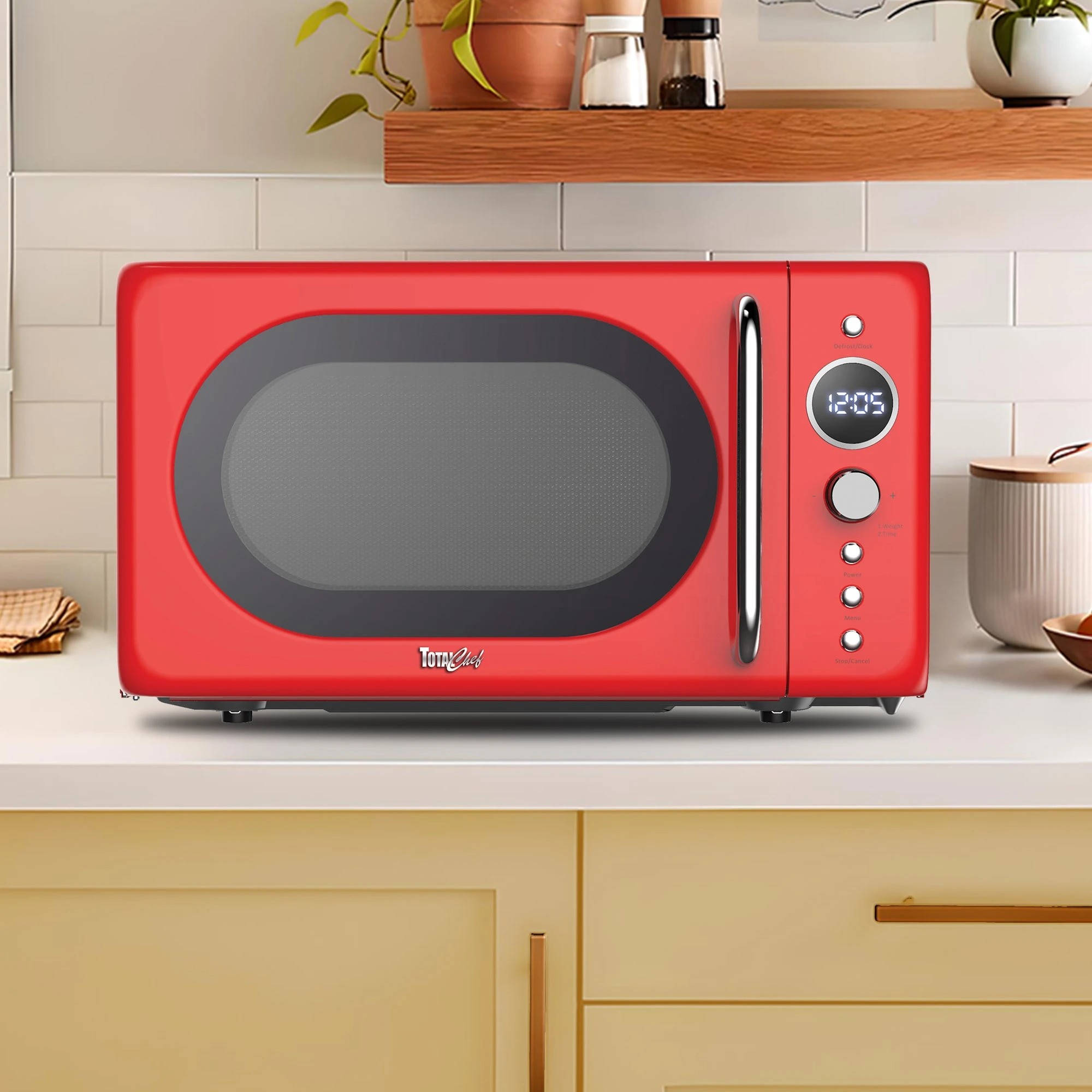 5 Total Chef 20L Retro Microwave Oven - Red, 5 of 8