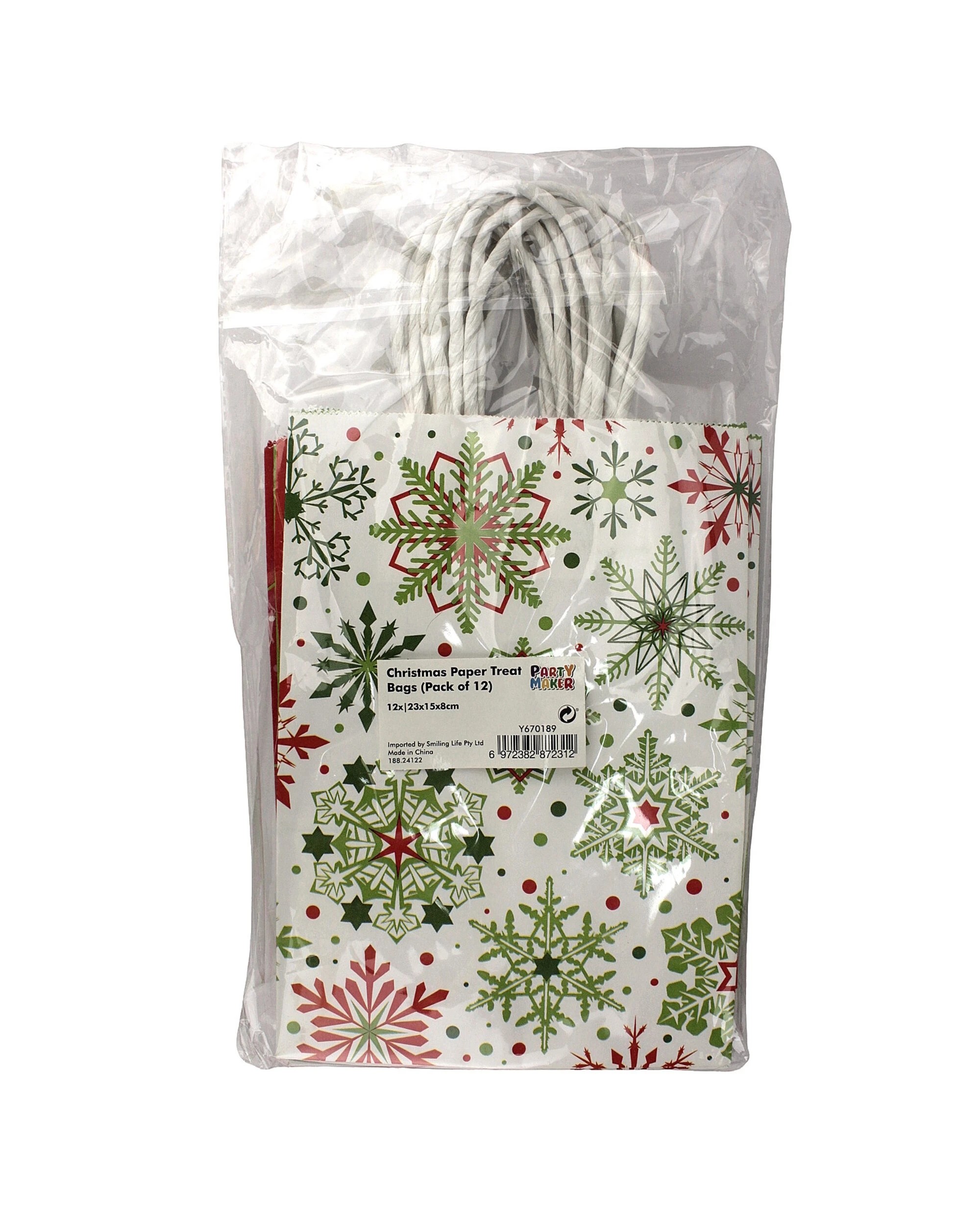 3 Party Maker Christmas Paper Gift Bags Pack of 12 - Multi, 3 of 3