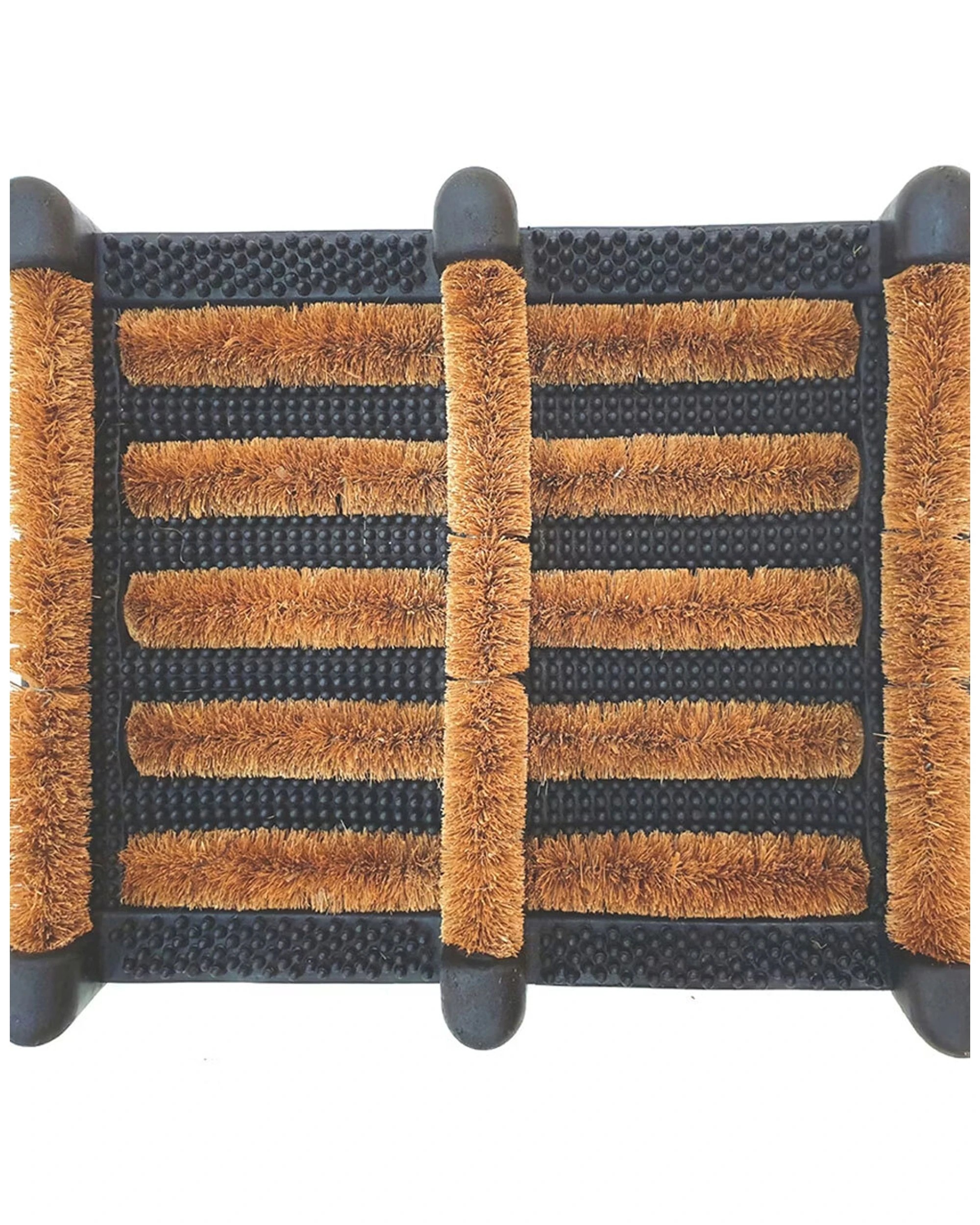 3 Solemate Rubber Coir Boot Scraper 30x34cm Functional Outdoor Front Doormat
 - Natural, 3 of 3