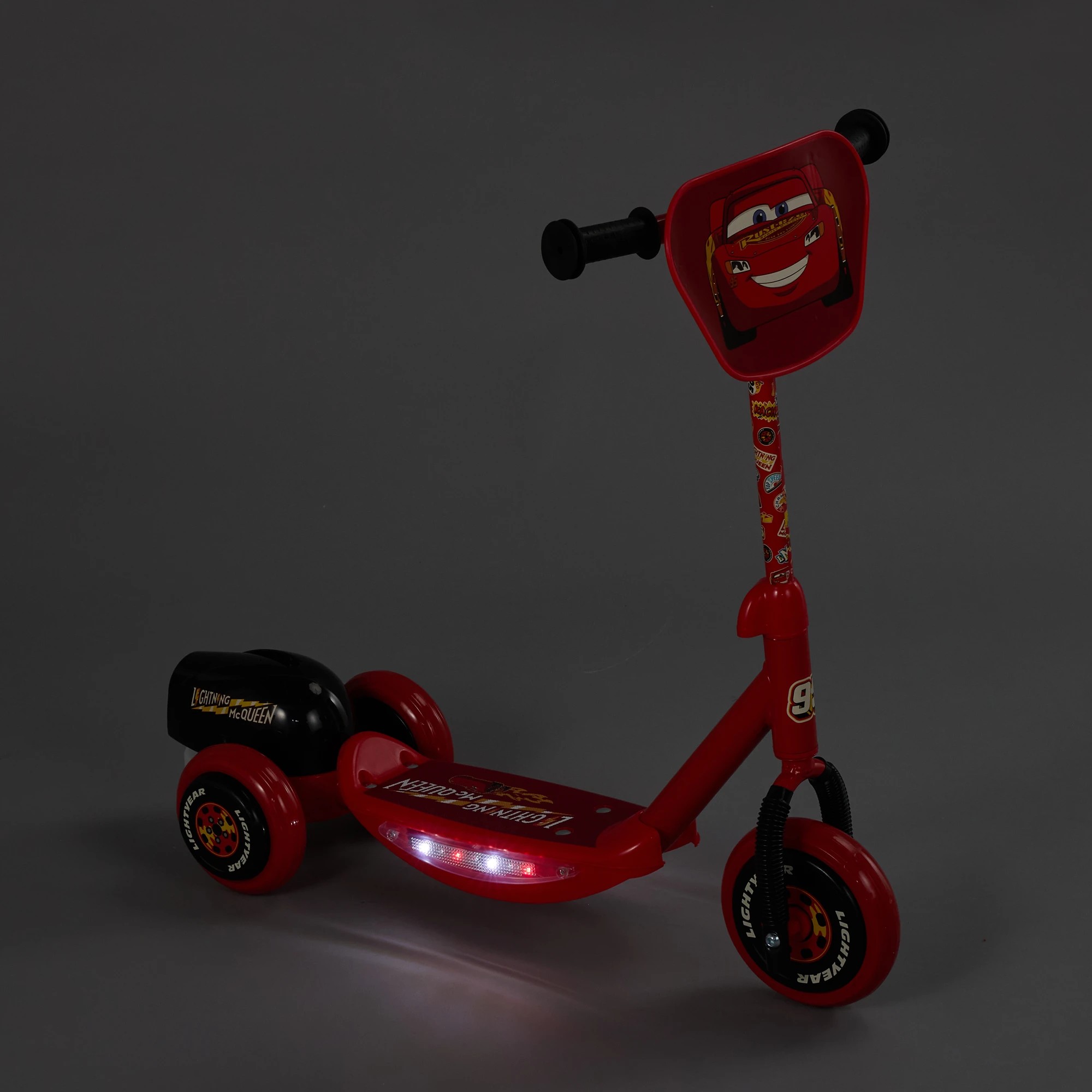 2 Disney Pixar Cars Lightning McQueen Light Up Bubble Scooter, 2 of 10