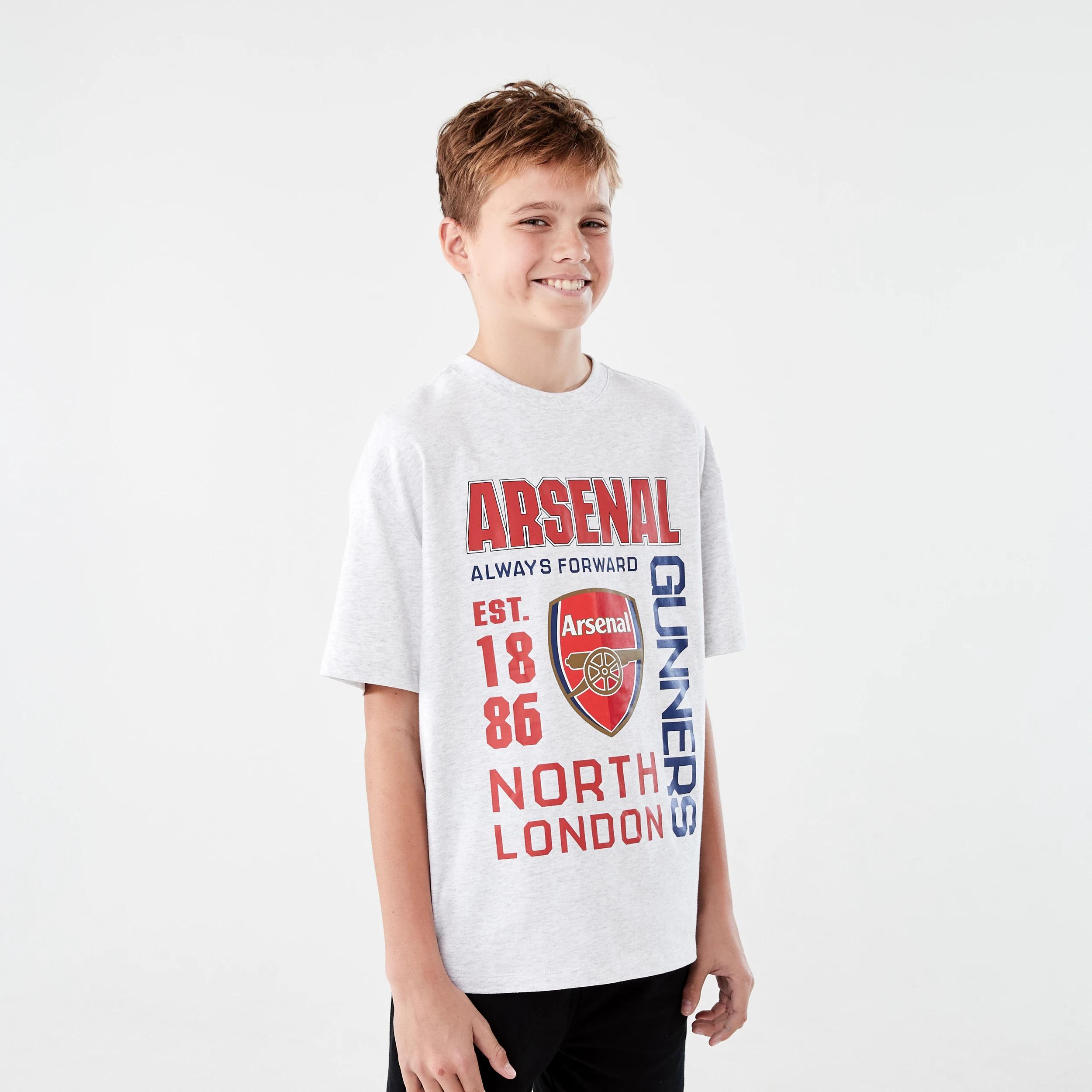 2 Official EPL Kids Youth T-shirt GREY ARSENAL, 2 of 8