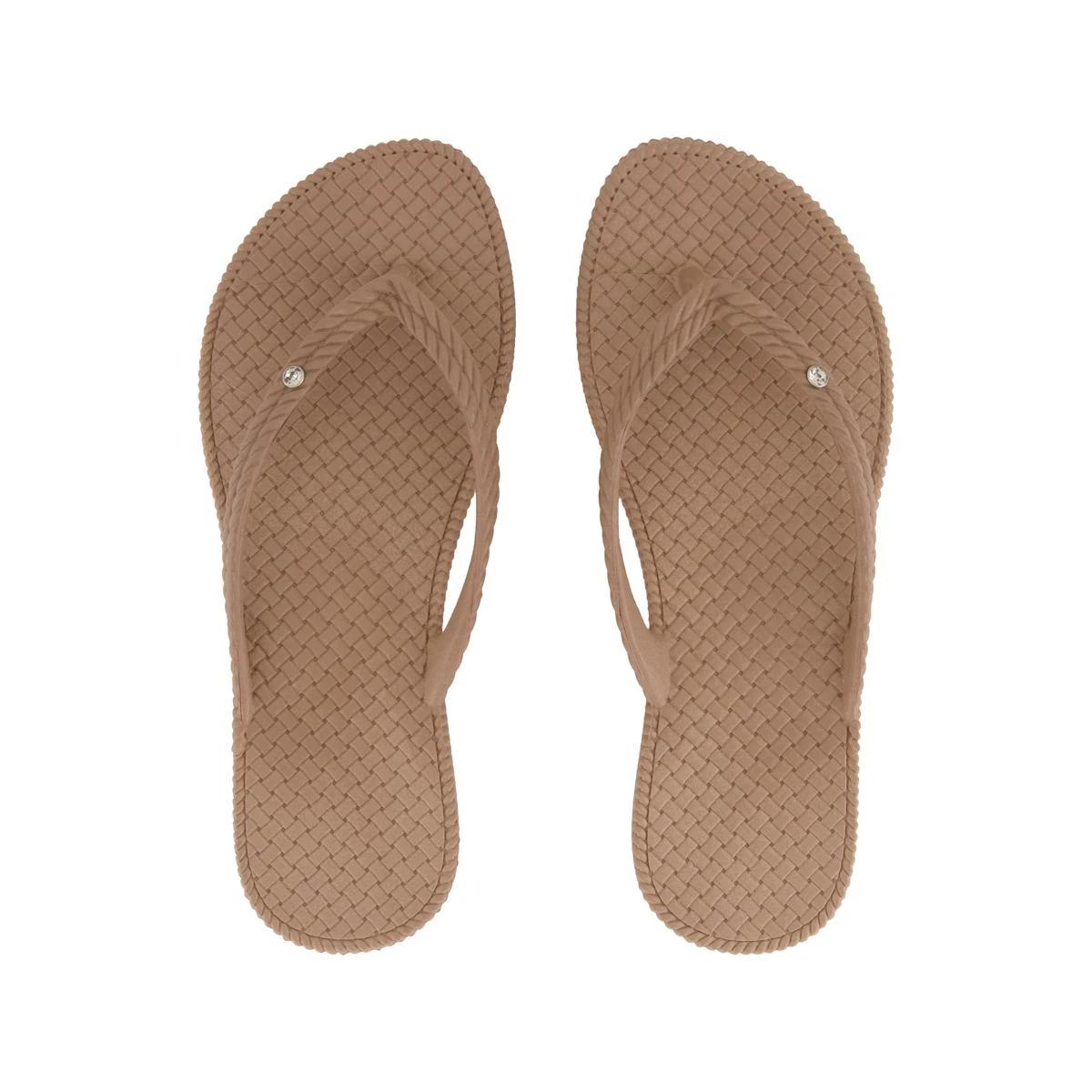 2 Braided Wedge Beach Thongs Natural, 2 of 3
