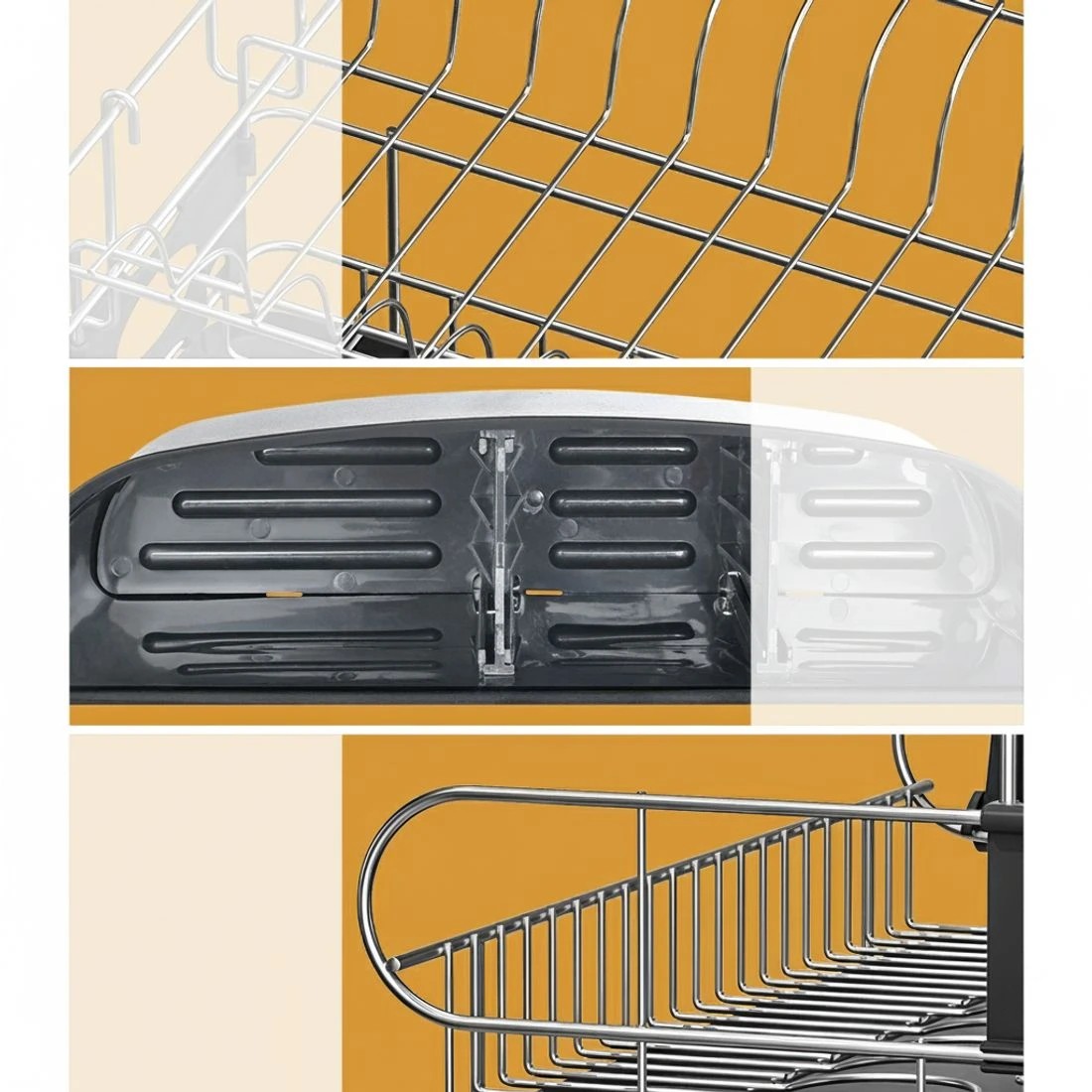 7 Cefito Dish Rack 2 Tiers - Black, 7 of 7