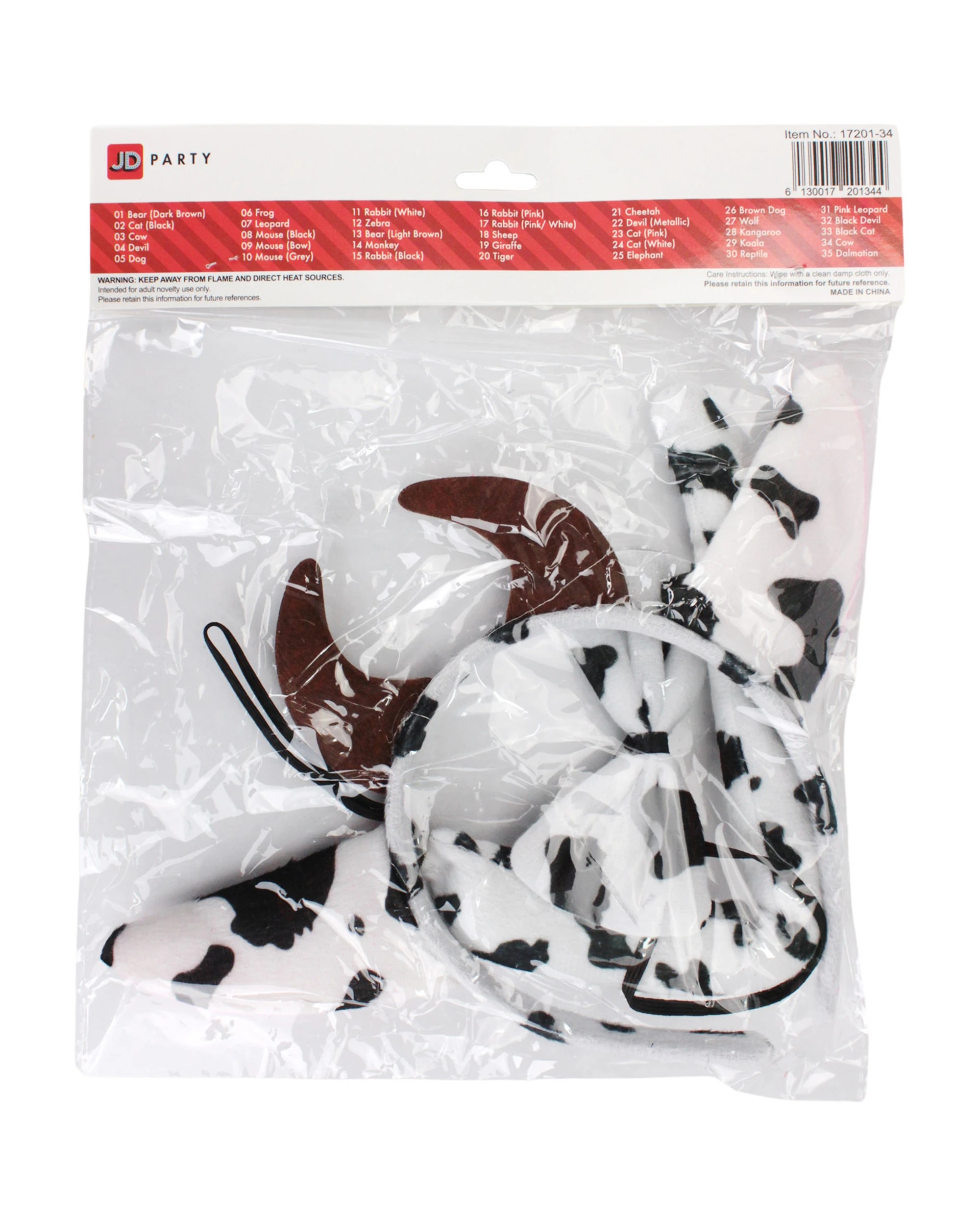 3 JDParty Cow Ears and Tail Costume Set, 3 of 3