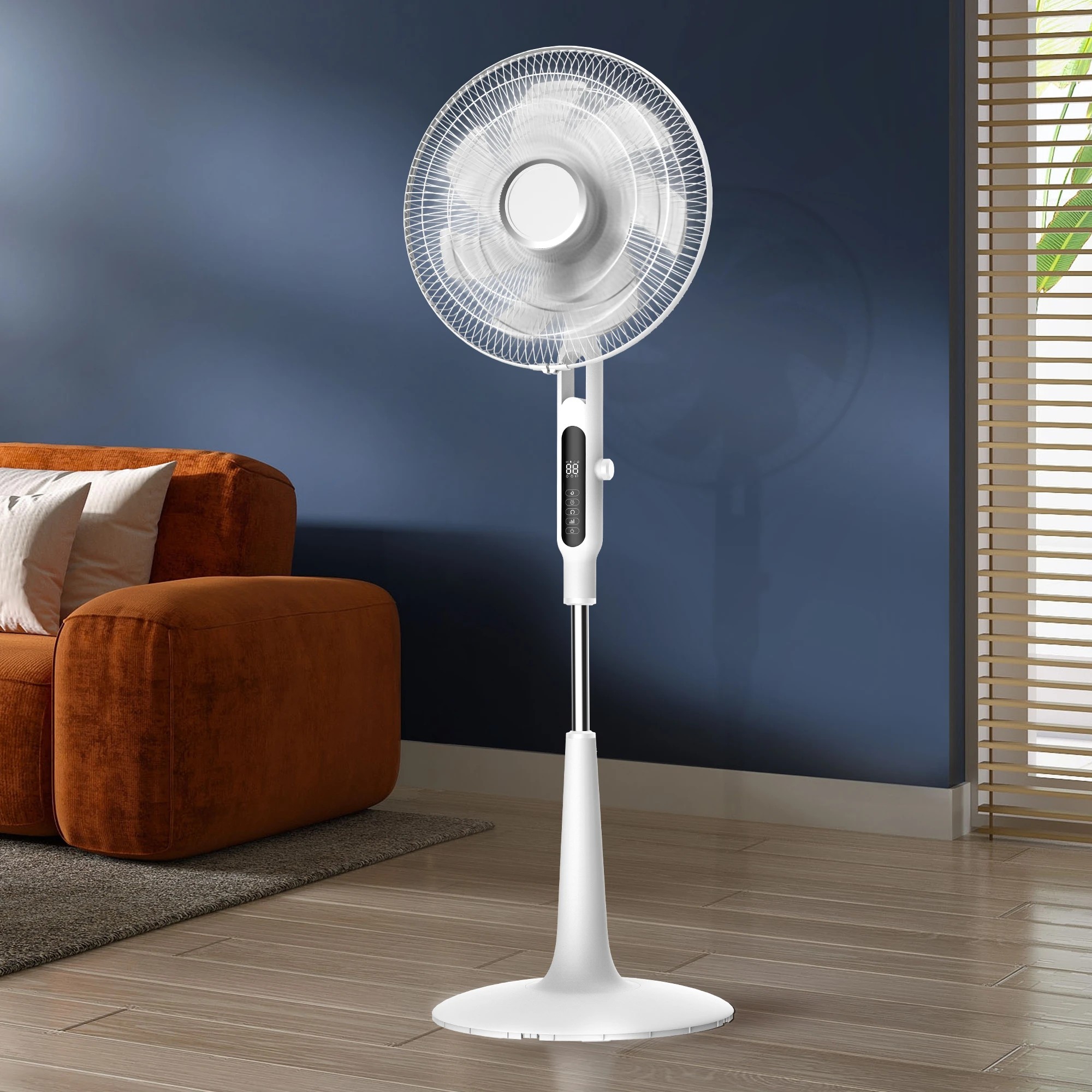 8 Spector Pedestal Fan Tilt &amp; Oscillating 28 Speed Cooler Timer Adjustable Height, 8 of 9