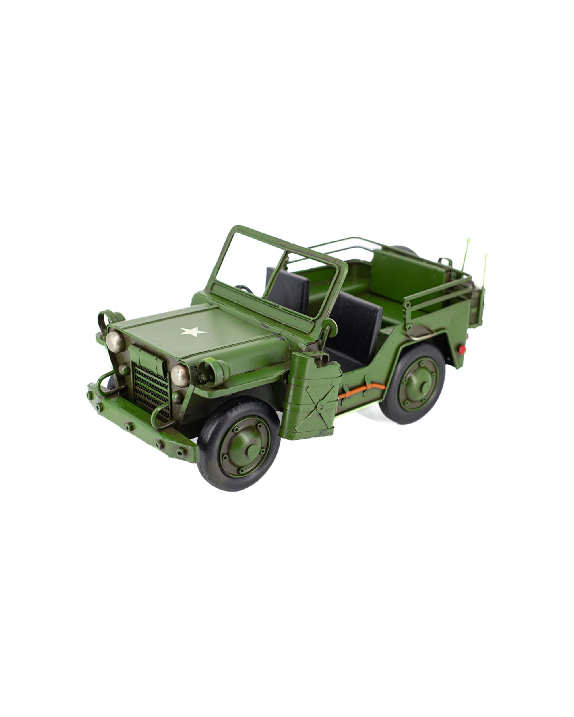 1 Boyle Metal Display Army Jeep Ornament Home Decor 29cm - Green, 1 of 5