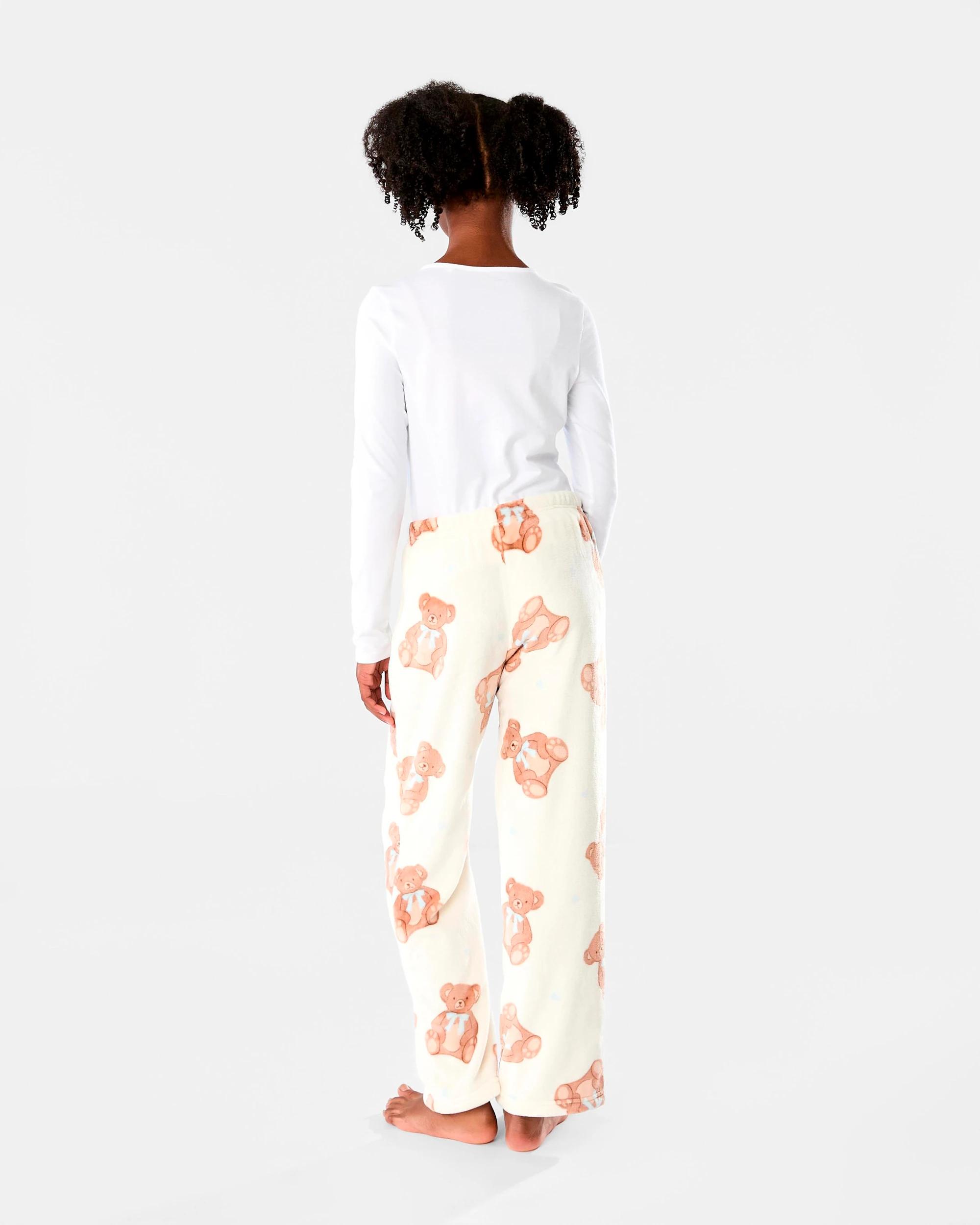 6 Fleece Pants Wht Bears, 6 of 6