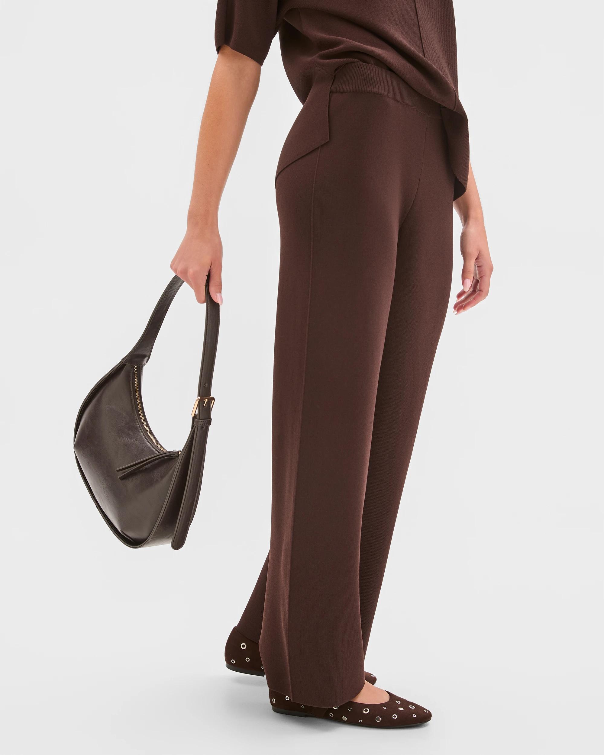 2 Target Petites Petites Crepe Knit Pants ESPRESSO, 2 of 5