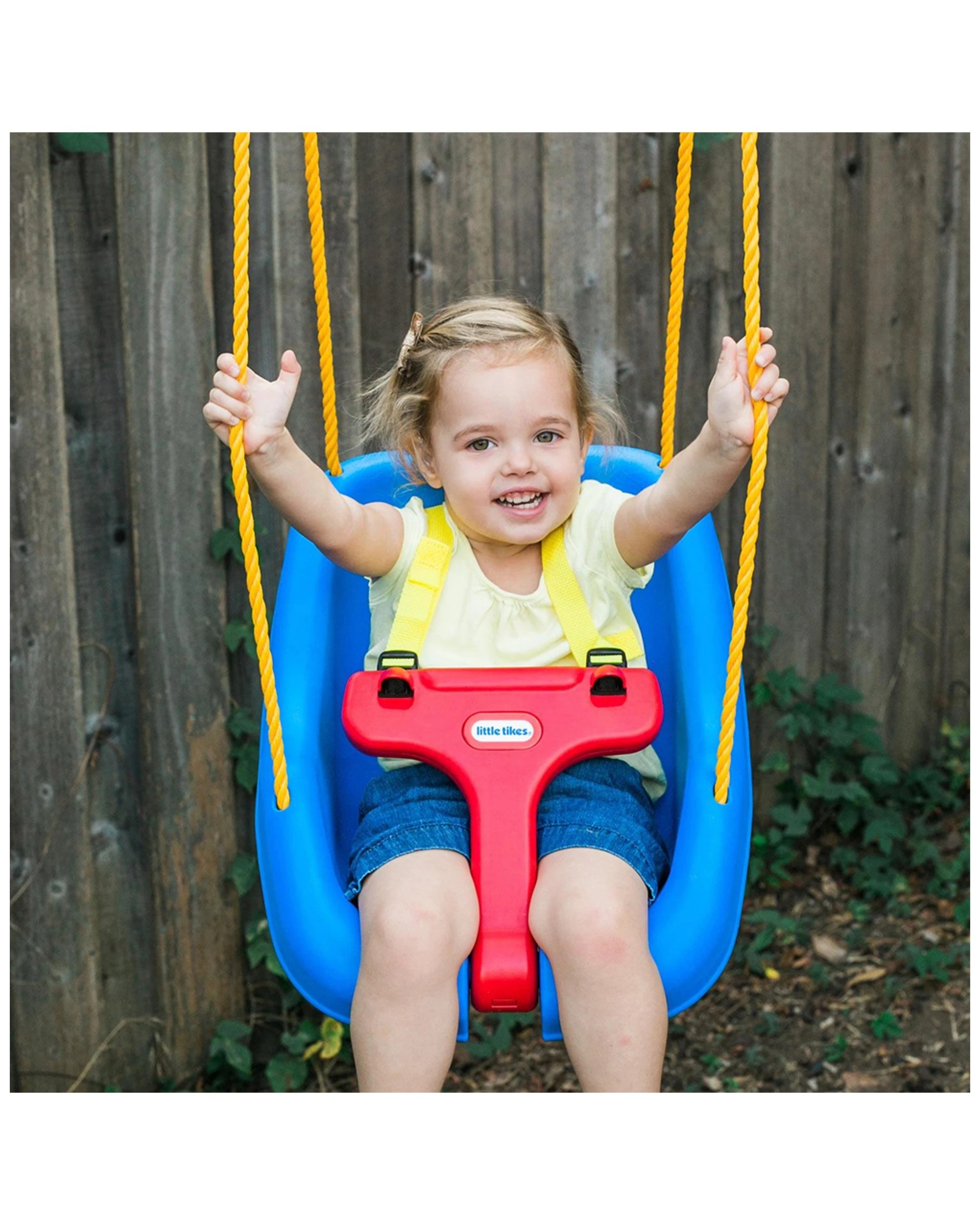 2 Little Tikes 2-in-1 Snug N Secure Outdoor Swing 9-48 Months Baby Toddler Swing - Blue, 2 of 3