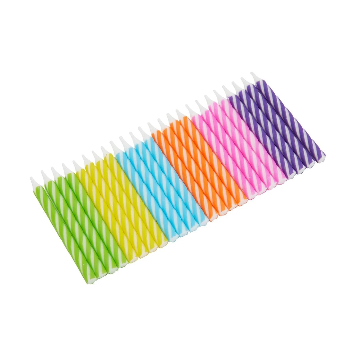 3 24 Pack Striped Candles, 3 of 8