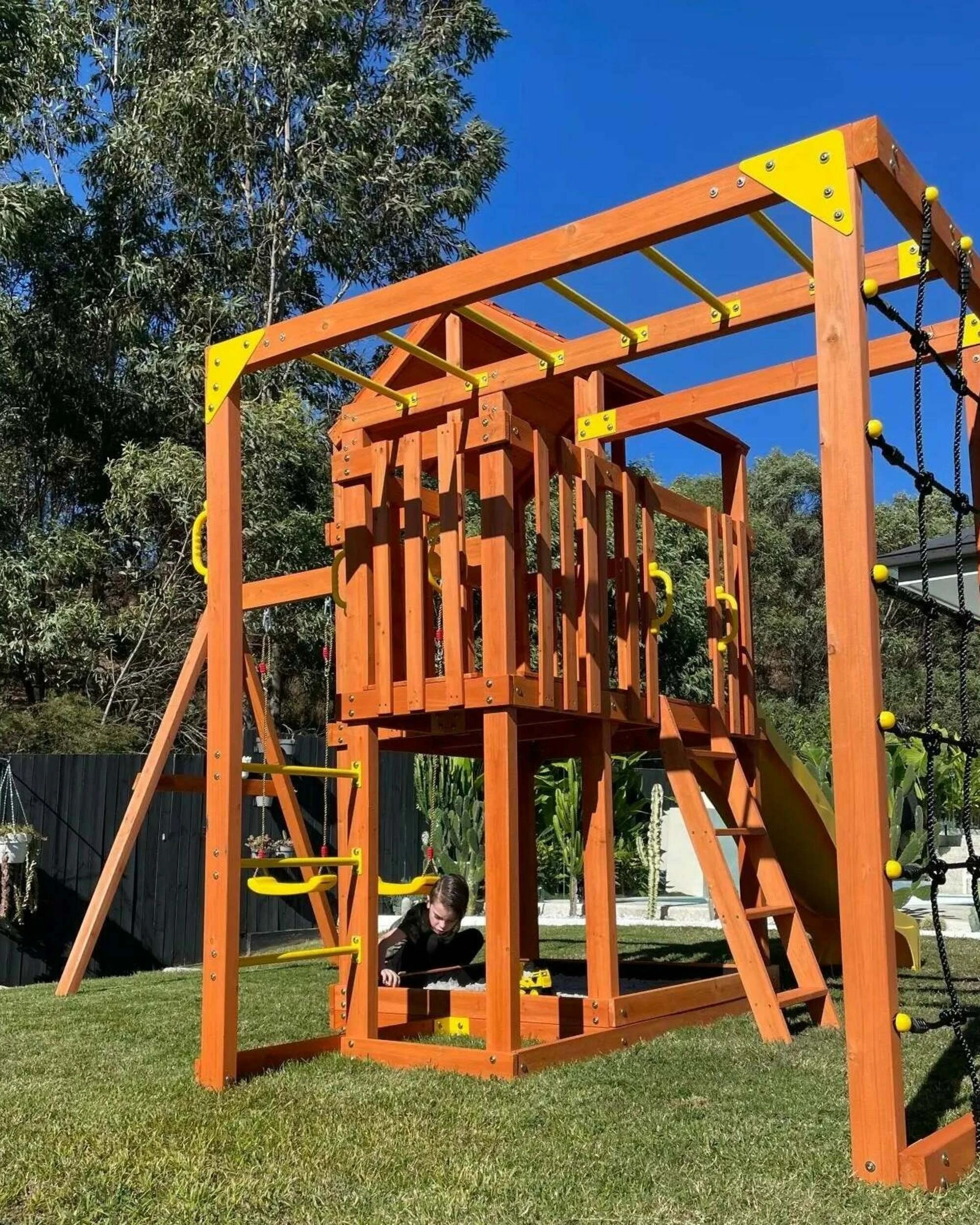 5 Hide & Seek Kids River Fort Set Cubby with Slide - Pink, 5 of 6