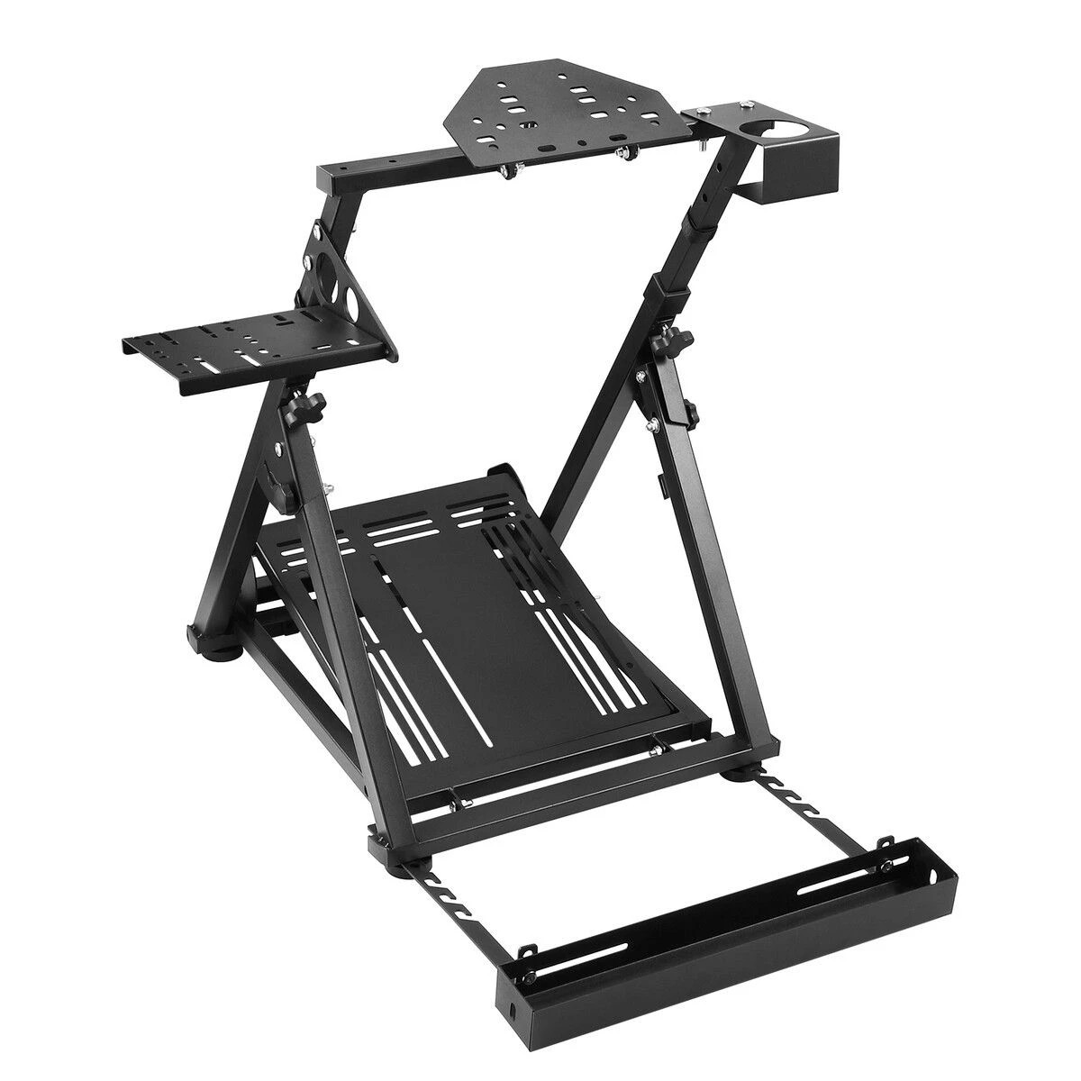 1 Ausway Racing Simulator Wheel Stand Flight Upgraded Foldable Logitech Thrustmaster, 1 of 1