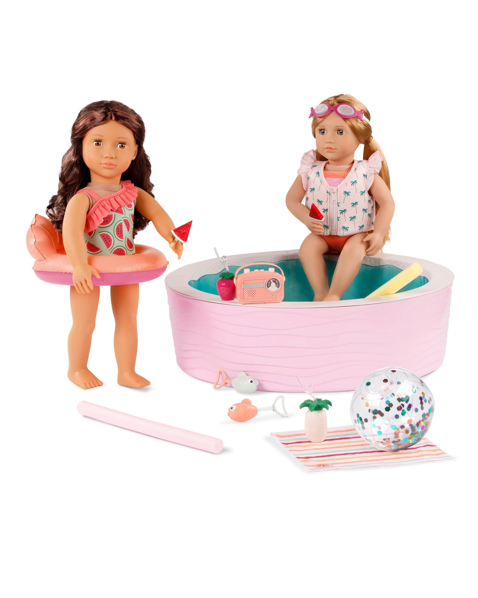 3 Our Generation Poolside Fun 18-inch Doll Pool Playset - Multi, 3 of 10