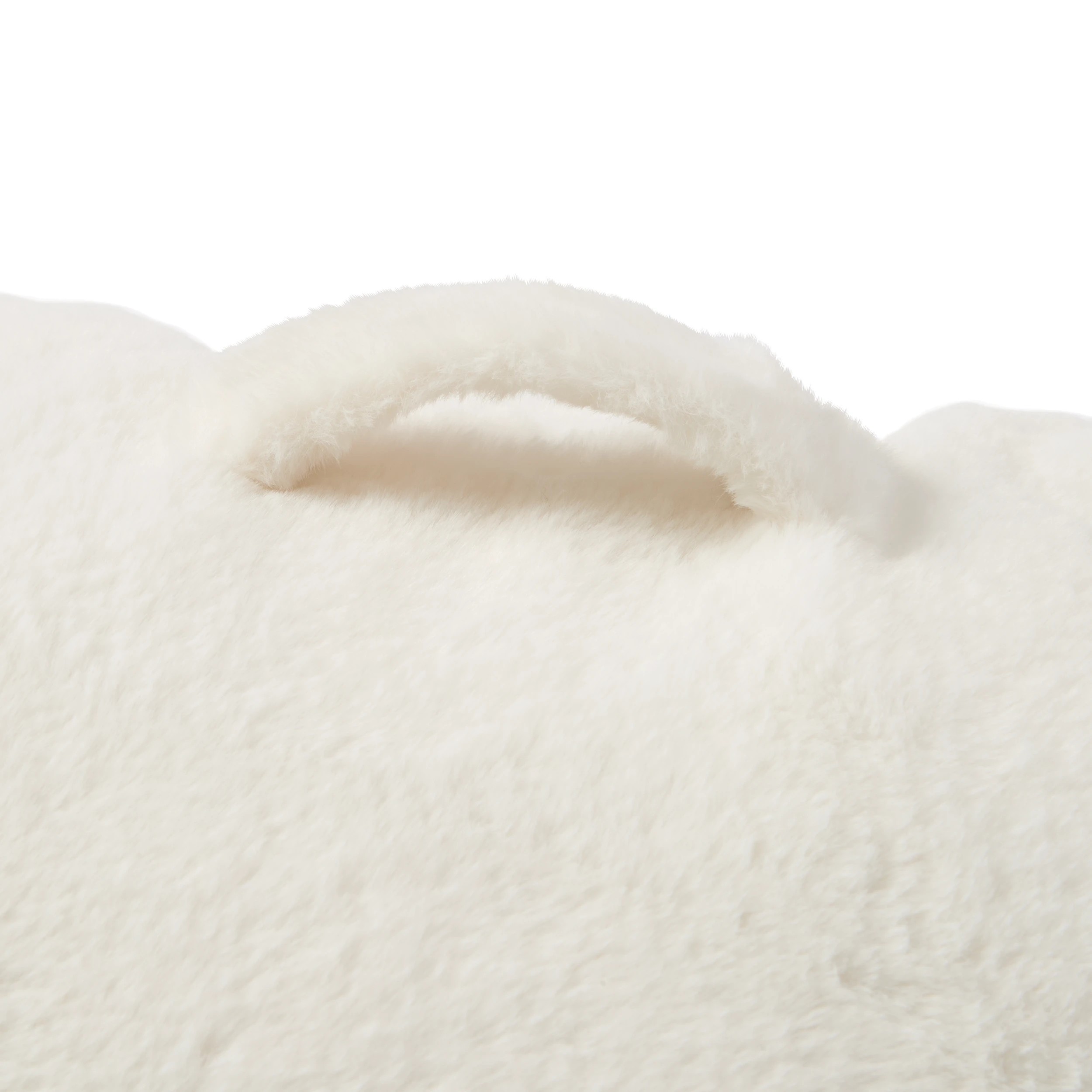 9 Faux Fur Back Rest Pillow - White, 9 of 9
