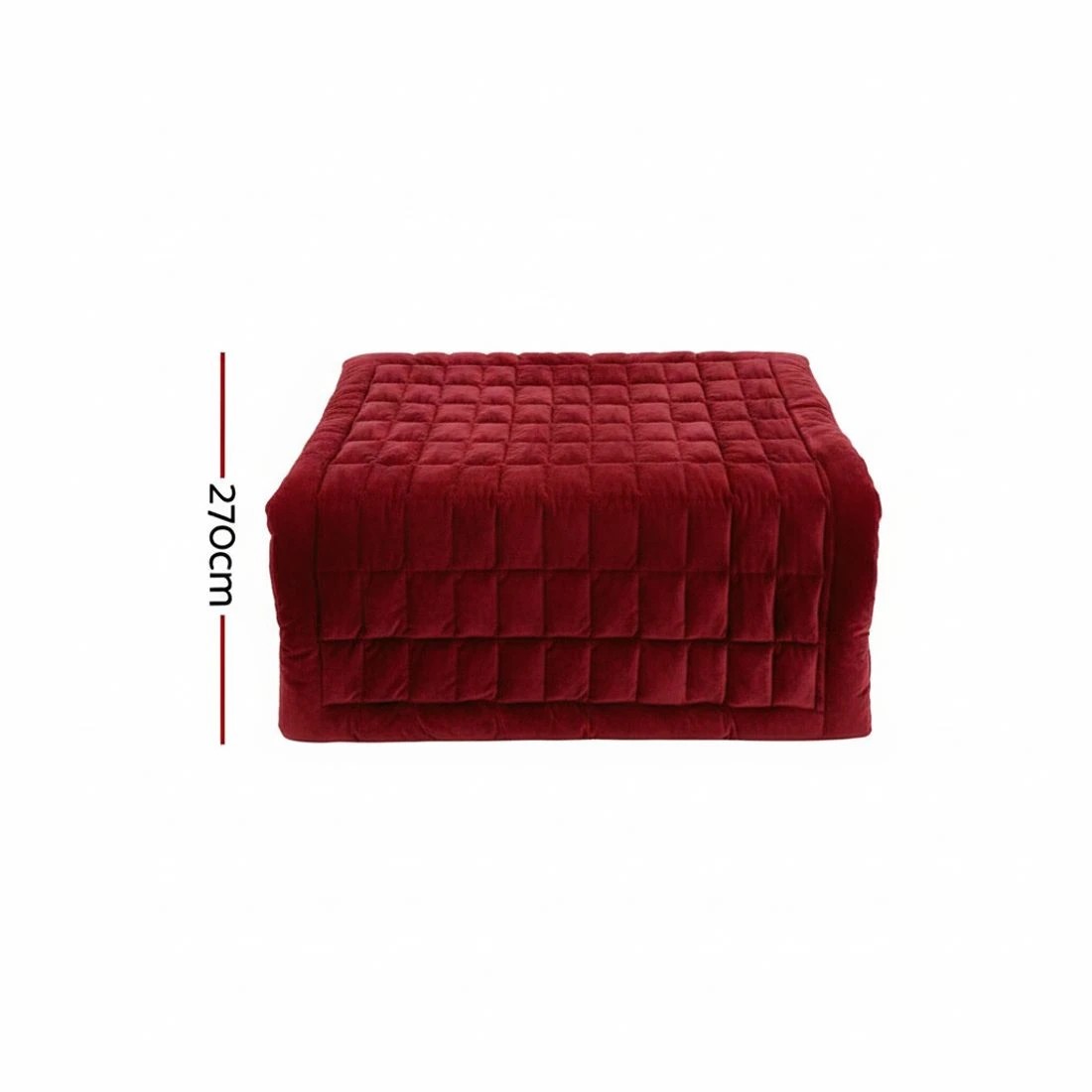 6 Giselle Bedding Faux Mink Quilt Burgundy Super King - Super King Bed - Burgundy, 6 of 6
