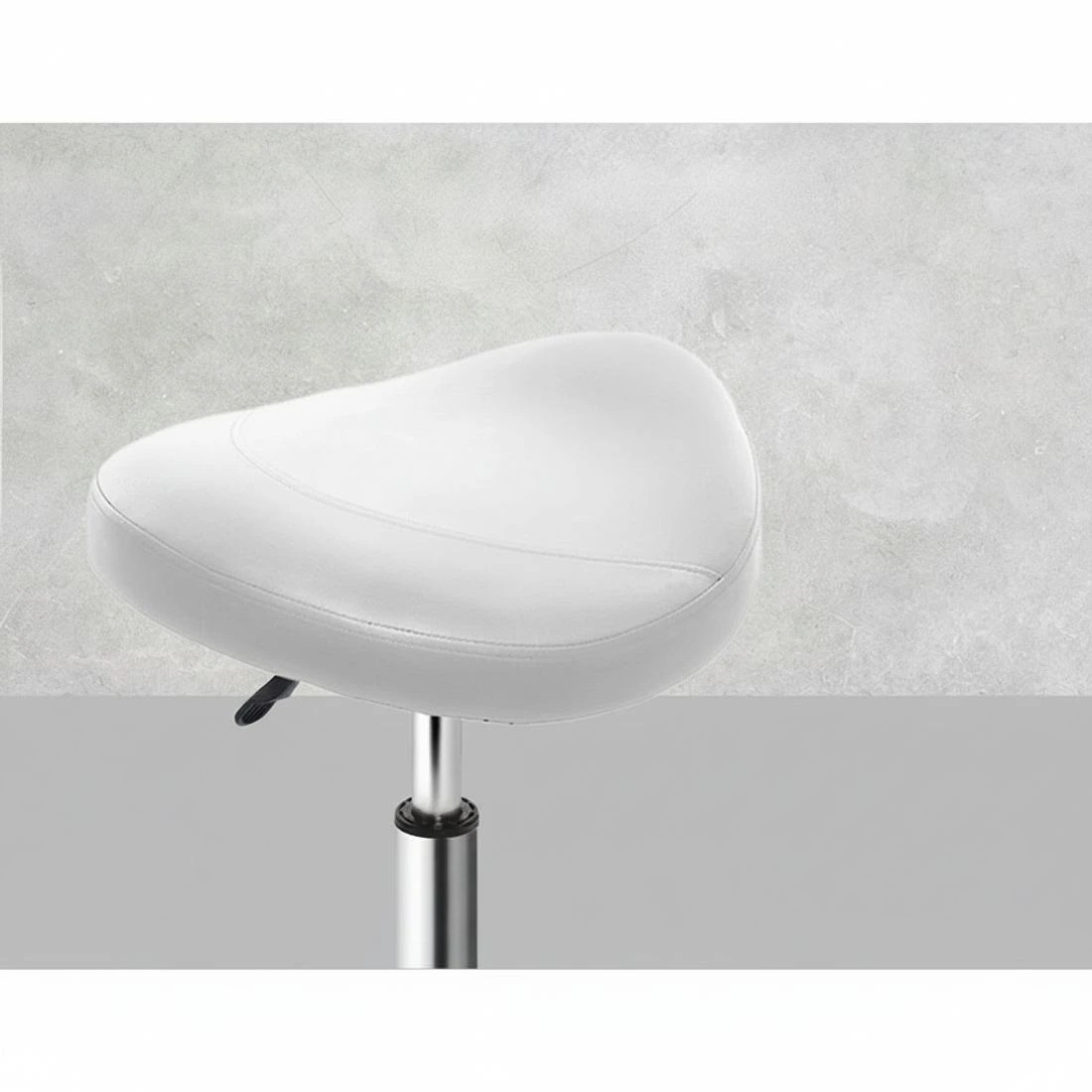 4 Artiss Salon Stool Saddle Swivel Chair - White, 4 of 4