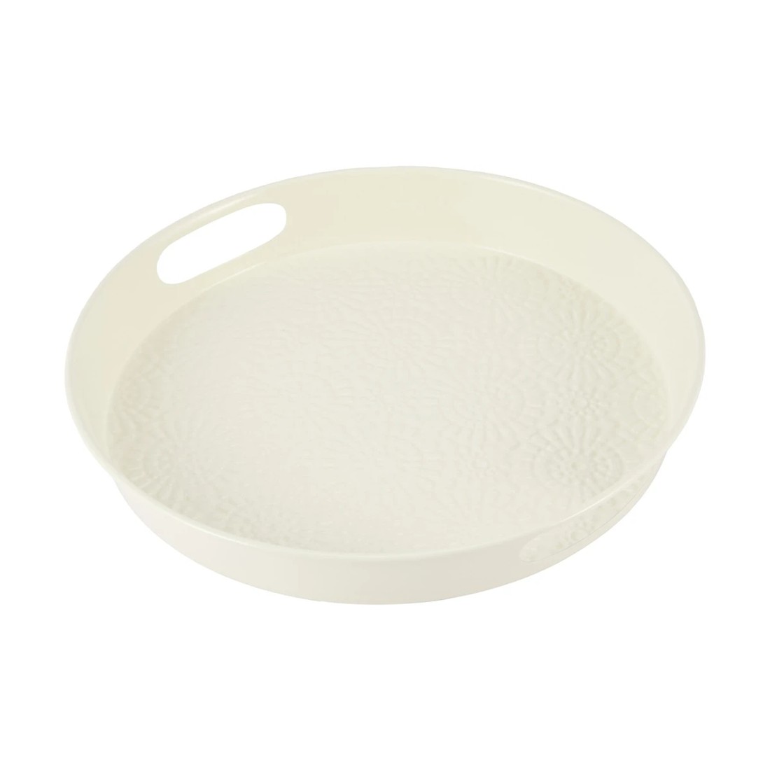 1 White Pressed Metal Tray, 1 of 4