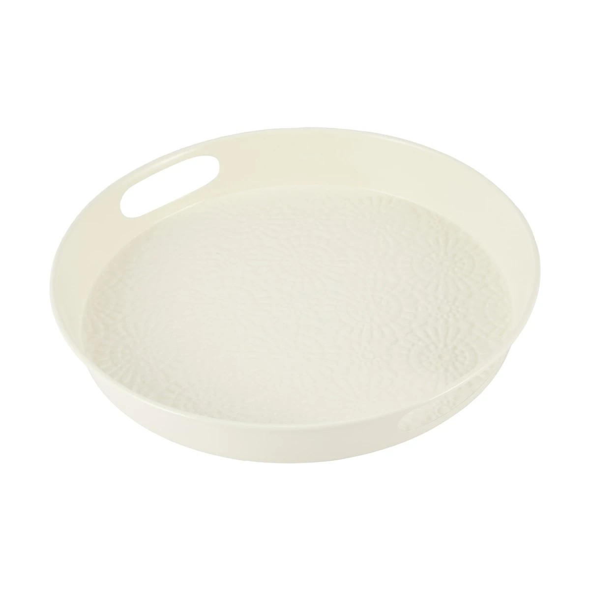 1 White Pressed Metal Tray, 1 of 4