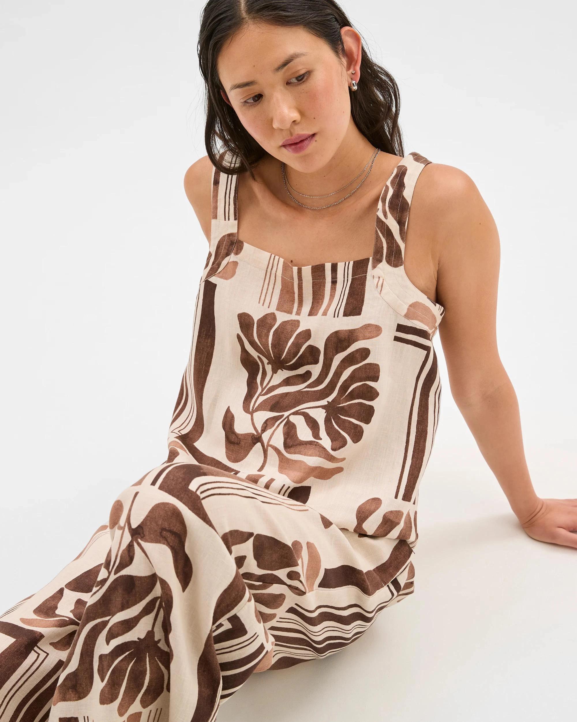 4 Target European Linen Stitch Detail Cami BATIK PRINT, 4 of 7