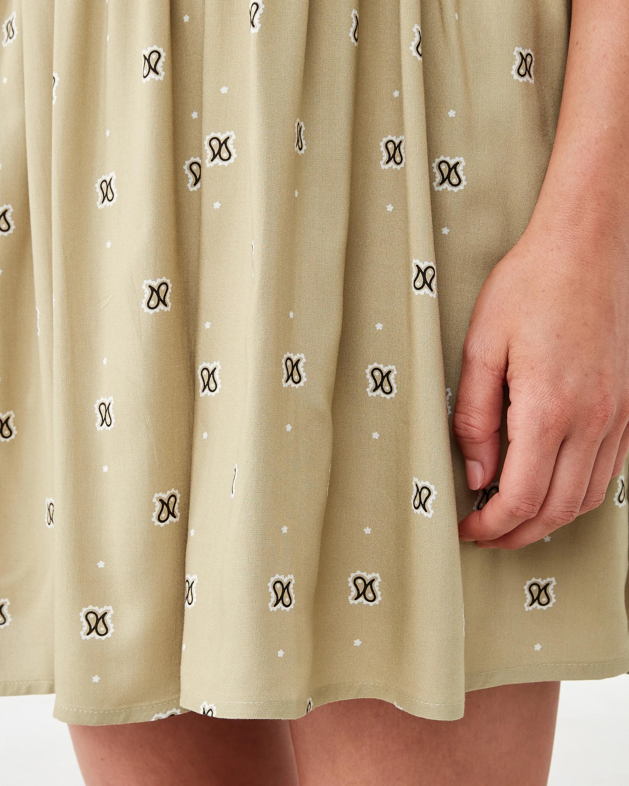 7 Short Frill Sleeve Button Mini Dress Pais Geo, 7 of 8